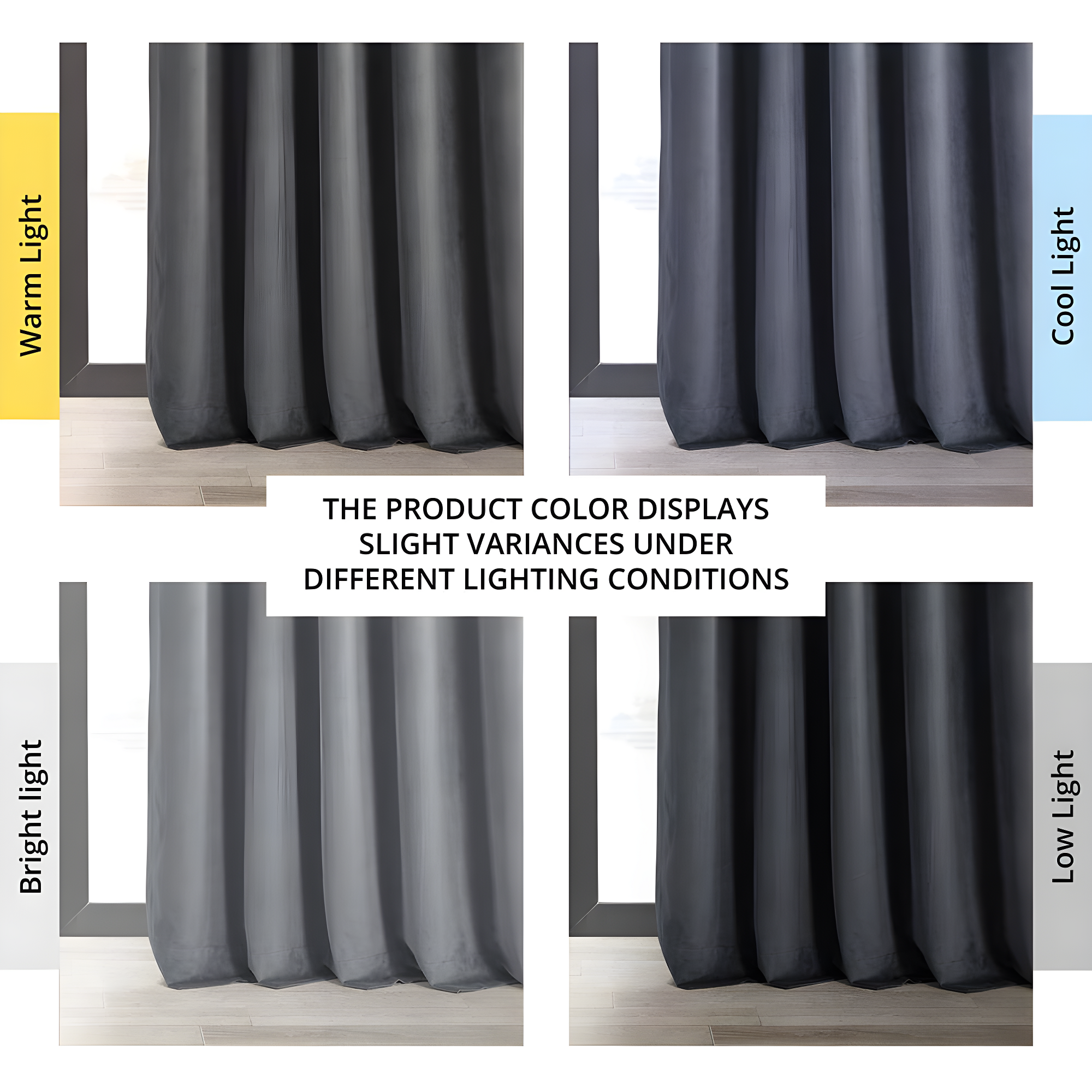 Half Price Drapes Signature Blue Grey Velvet Blackout Curtains For Bedroom(1 Panel), 50WX 96L