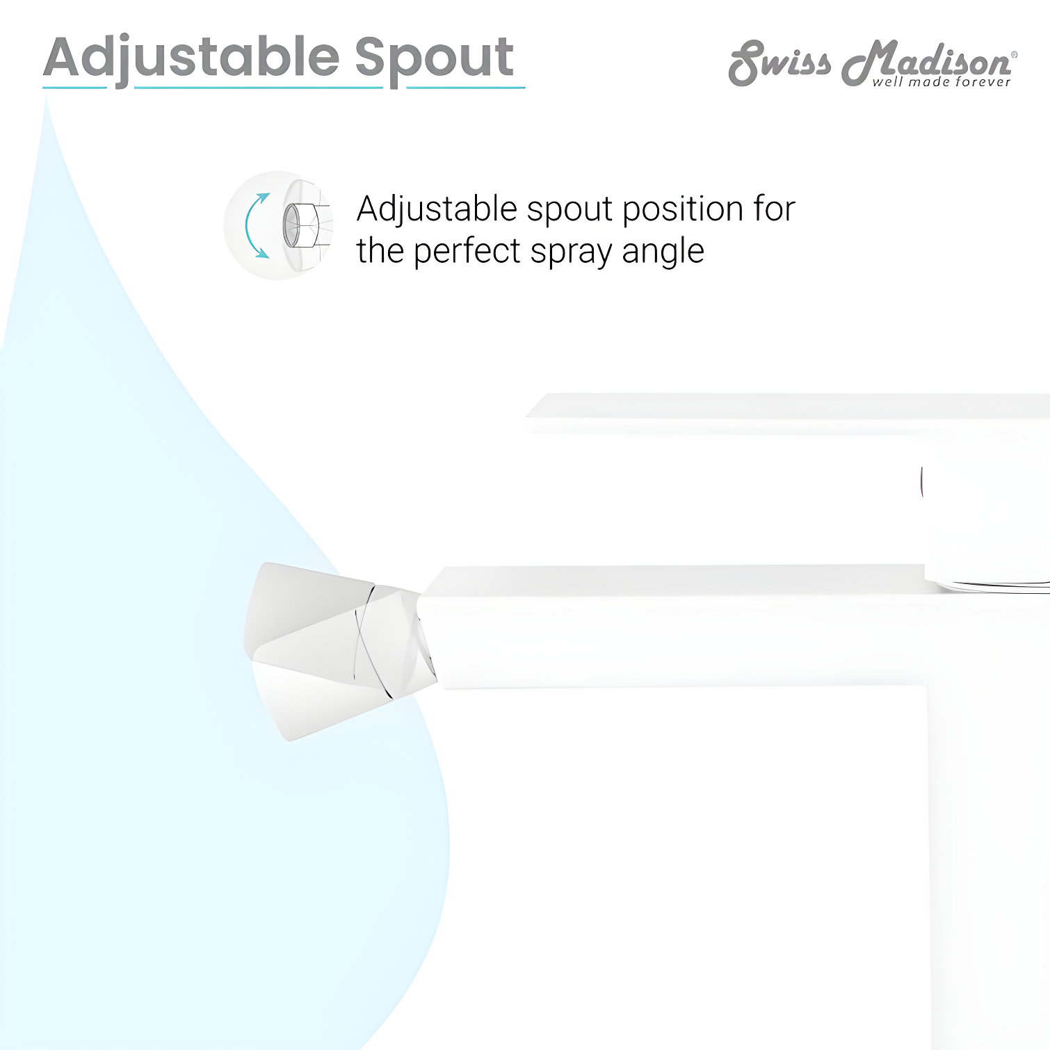 Swiss Madison SM-DF80MW Concorde Bidet Faucet in Matte White