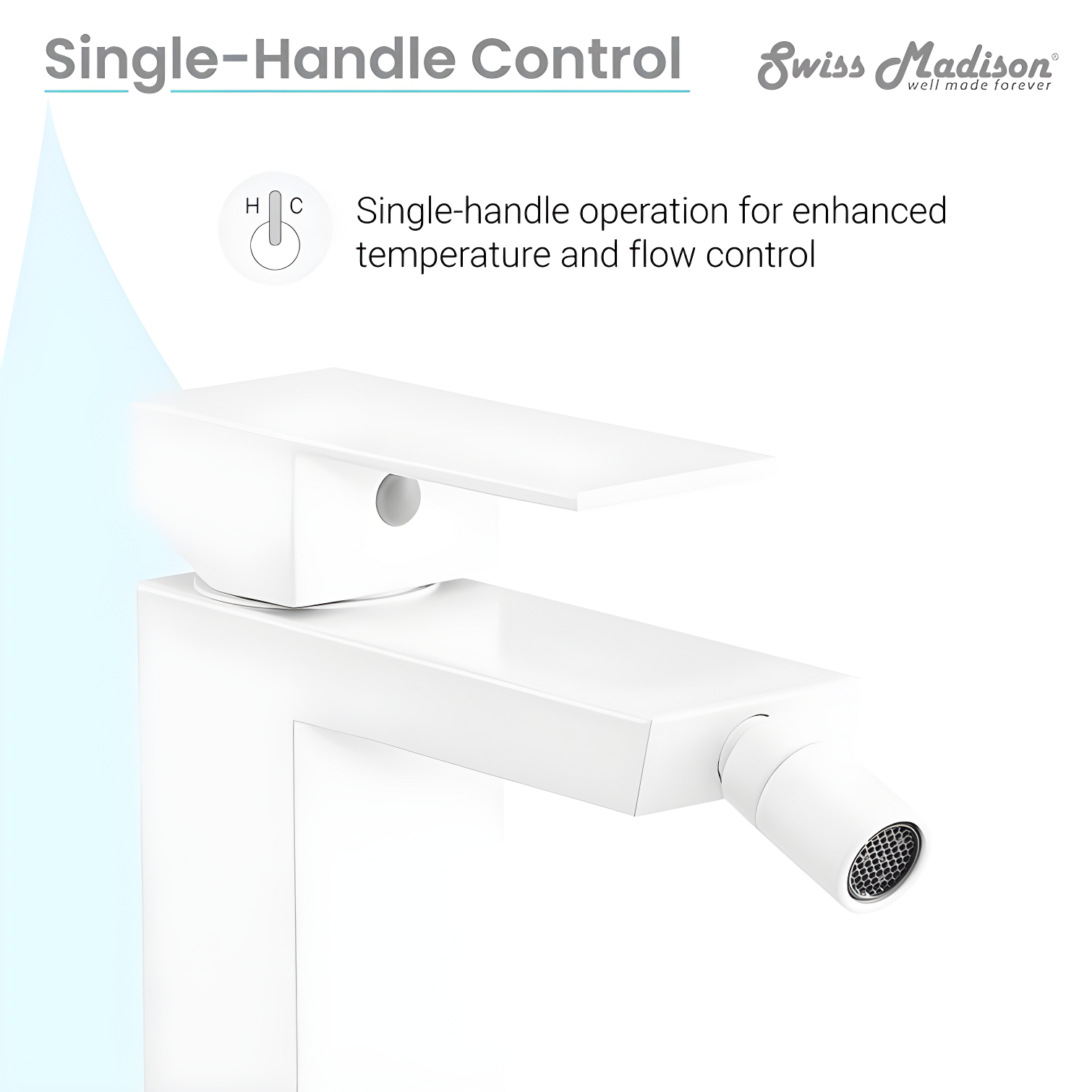 Swiss Madison SM-DF80MW Concorde Bidet Faucet in Matte White