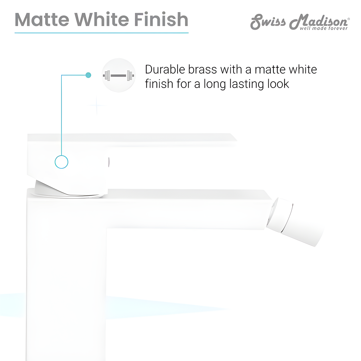 Swiss Madison SM-DF80MW Concorde Bidet Faucet in Matte White