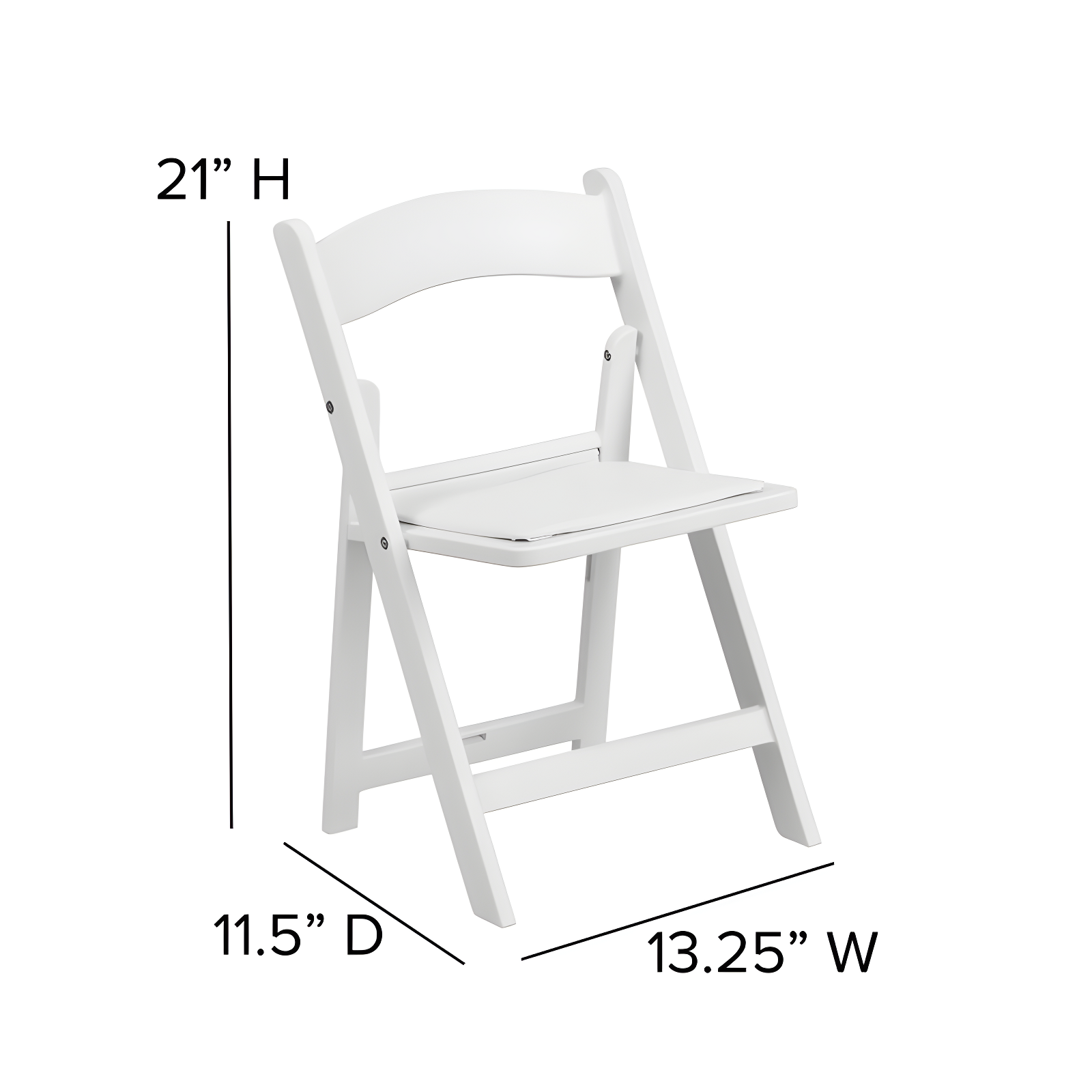 Flash Furniture Kids Folding Chairs with Padded Seats | Set of 2 White Resin Folding Chair with Vinyl Padded Seat for Kids