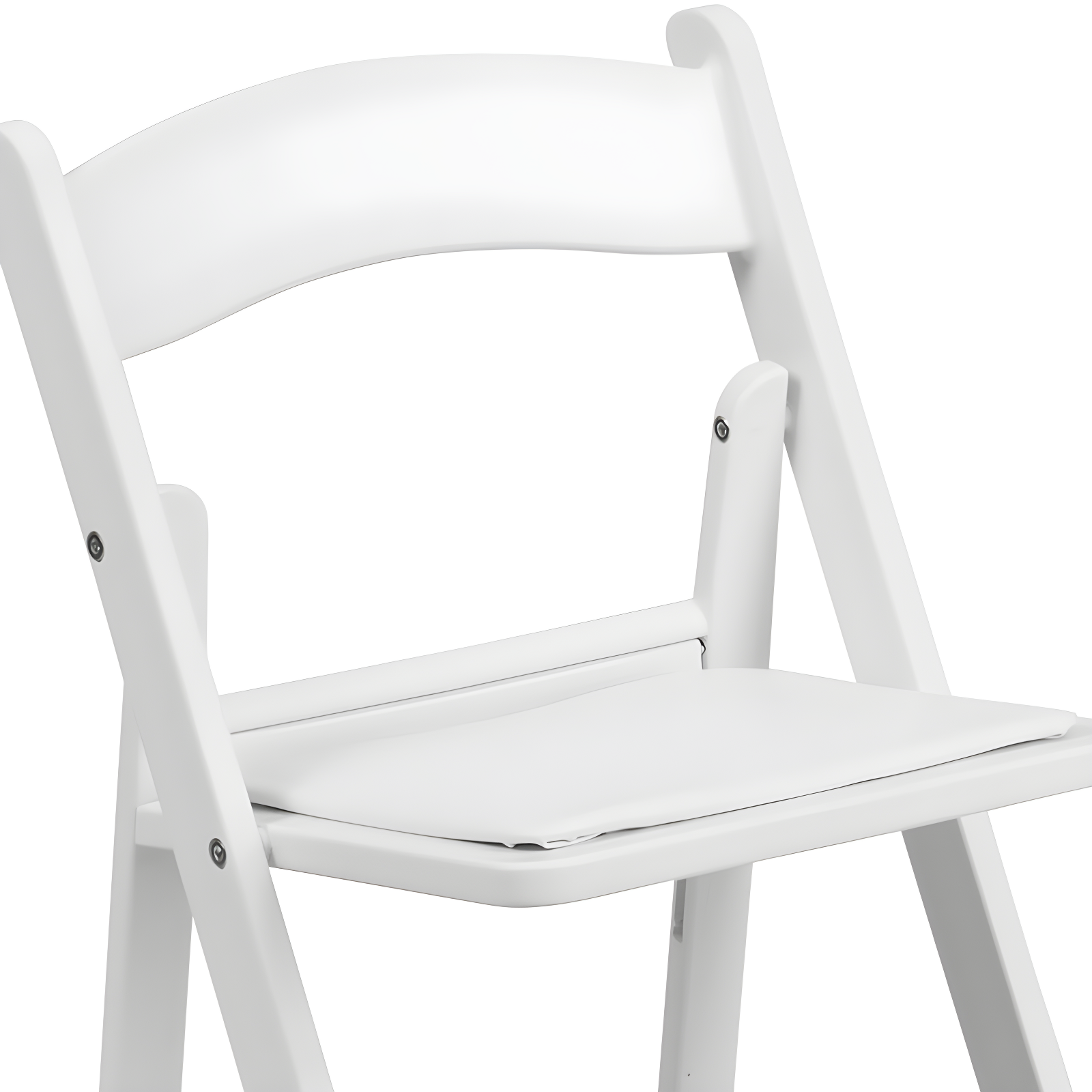 Flash Furniture Kids Folding Chairs with Padded Seats | Set of 2 White Resin Folding Chair with Vinyl Padded Seat for Kids