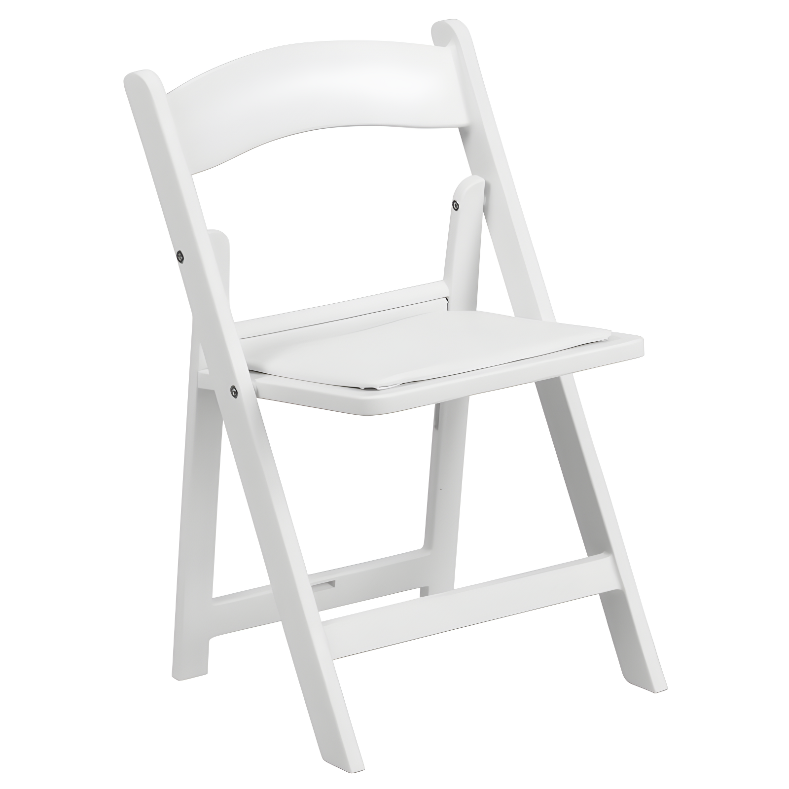 Flash Furniture Kids Folding Chairs with Padded Seats | Set of 2 White Resin Folding Chair with Vinyl Padded Seat for Kids