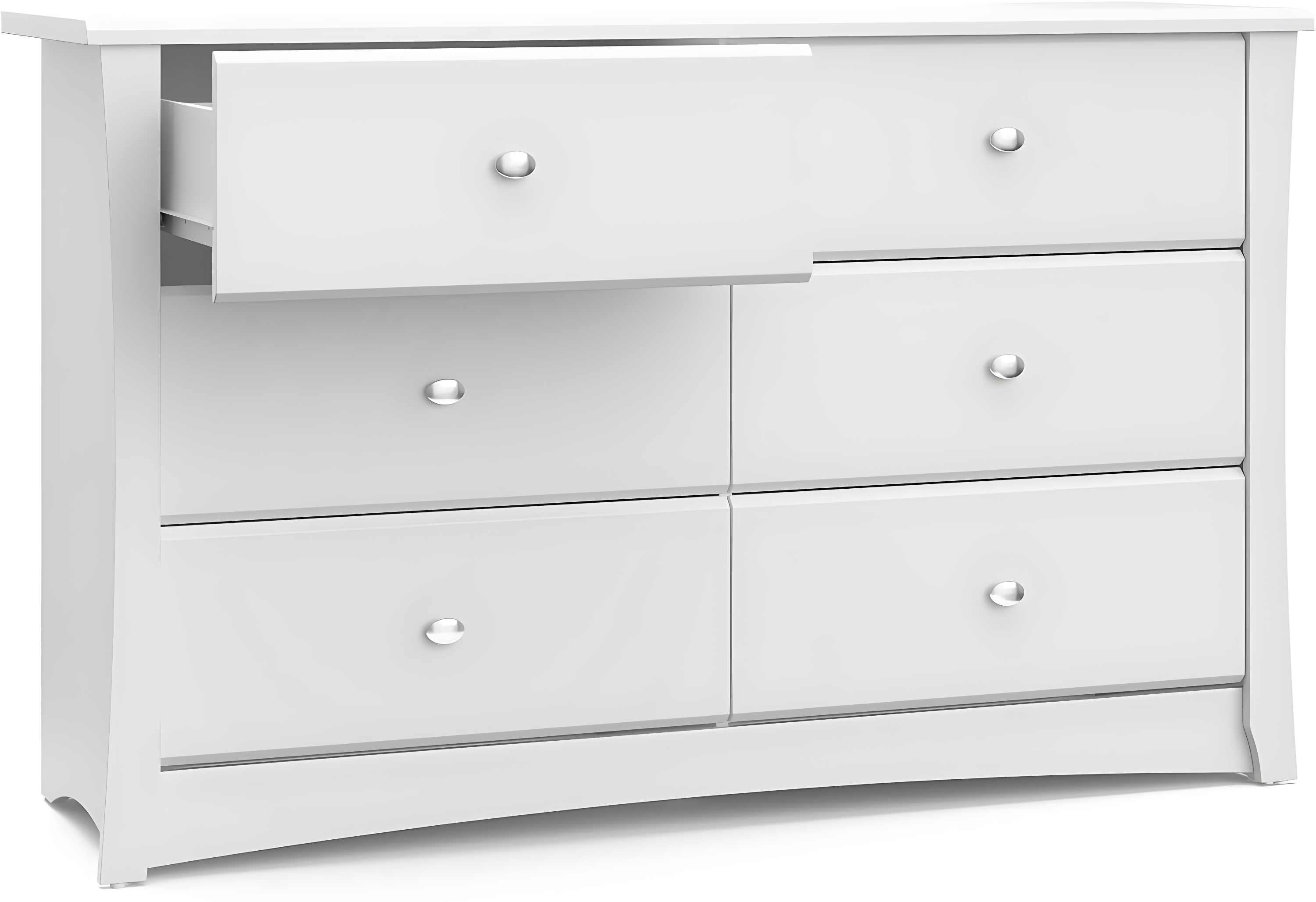 Crescent 6 Drawer Double Dresser
