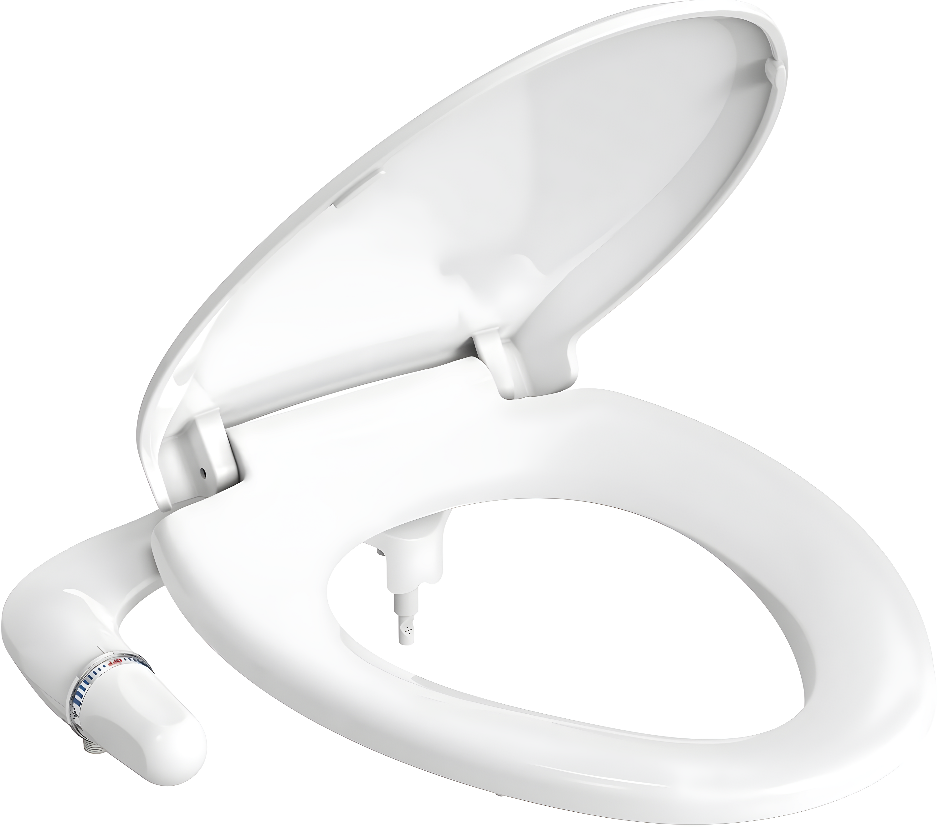 White Elongated Manual Non-Electric Bidet Toilet Seat