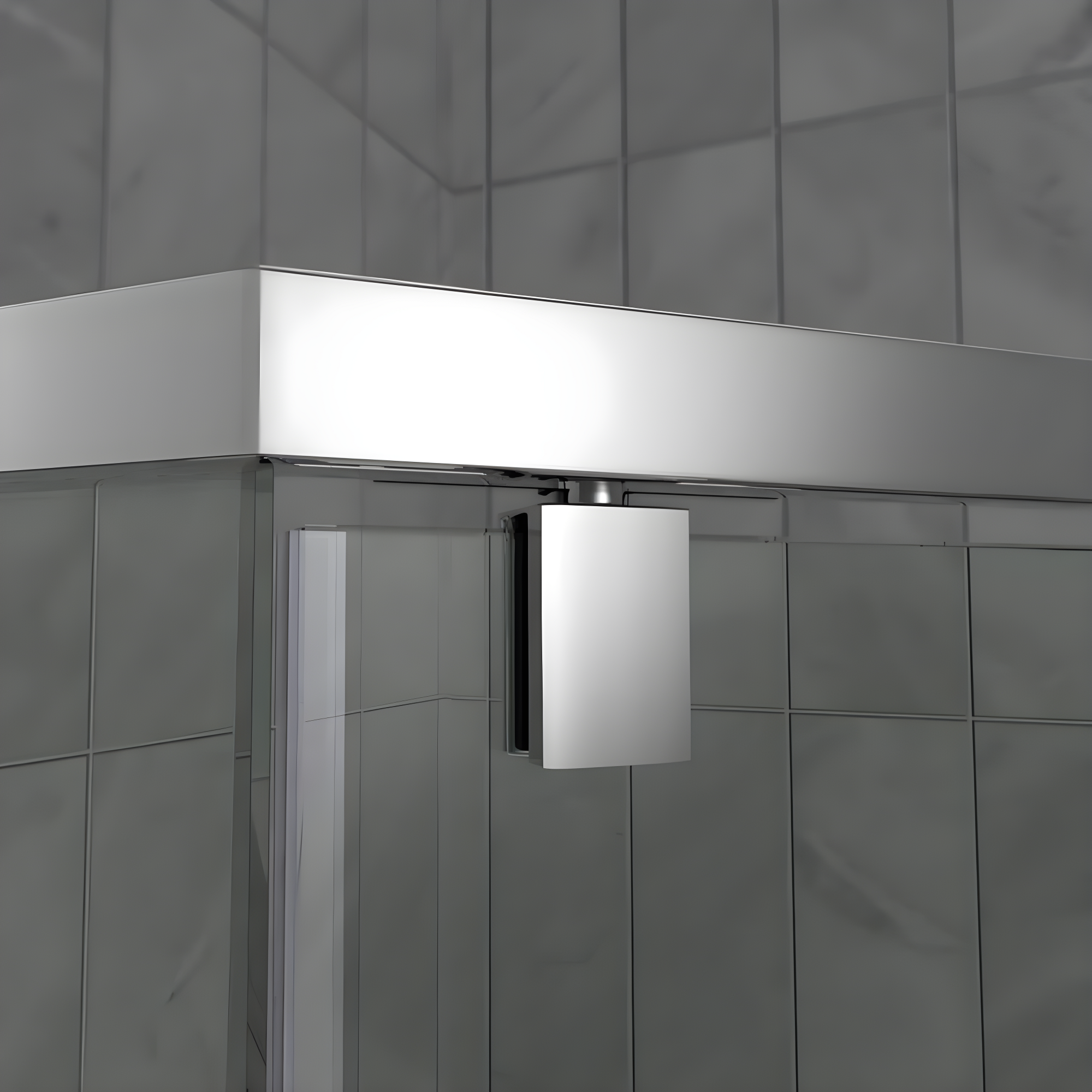 Prism 40" W x 40" D x 74.75" H Frameless Neo-Angle Reversible Shower Kit with Towel Bar and Base Included