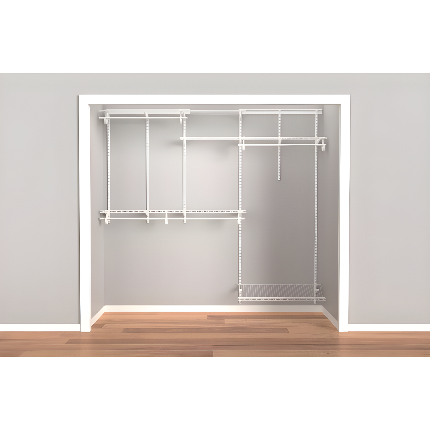 ShelfTrack 60" W - 96" W Closet System Starter Kit