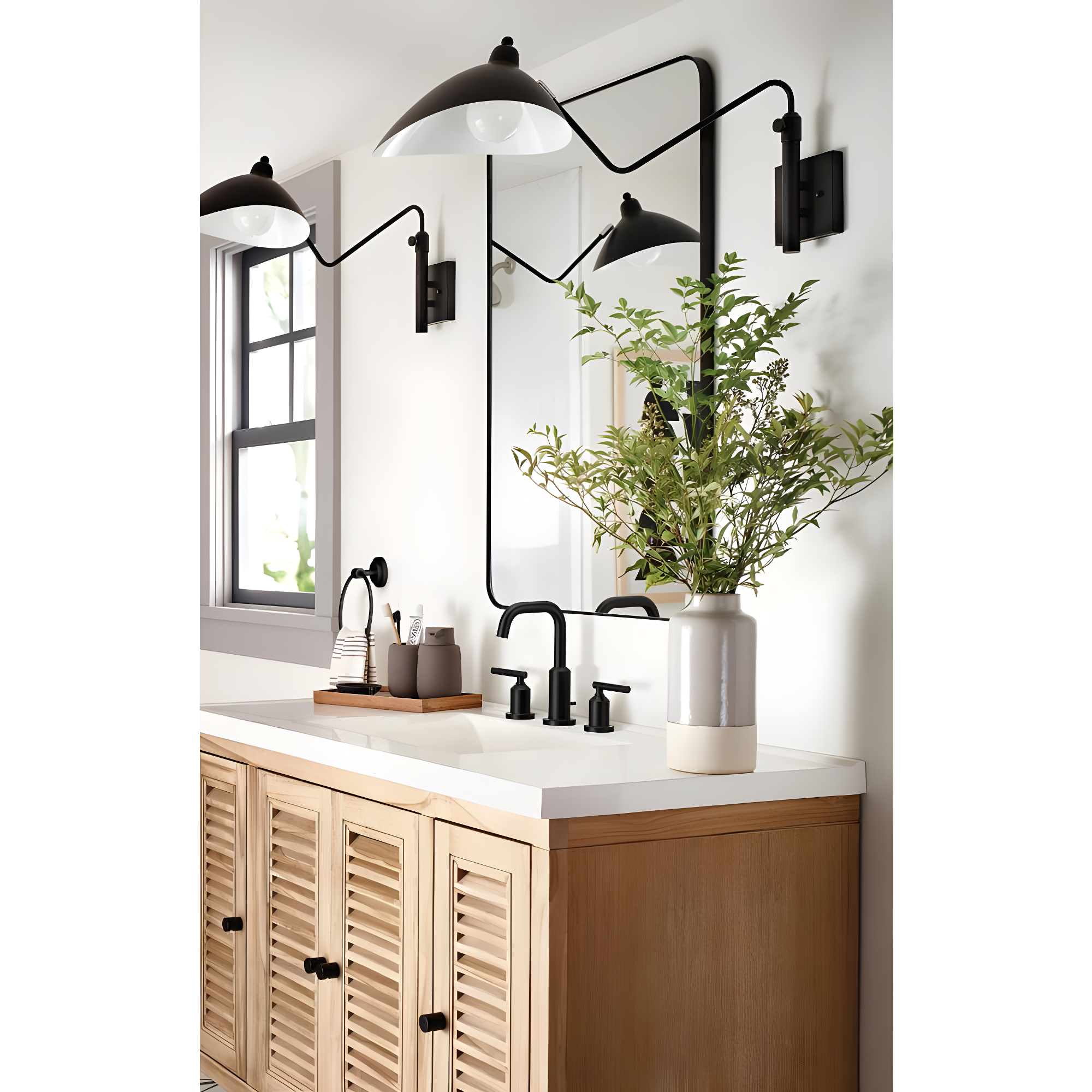 Moen MOEN T6222BL CIA MATTE BLACK TWO-HANDLE HIGH ARC BATHROOM FAUCET T6222BL-1