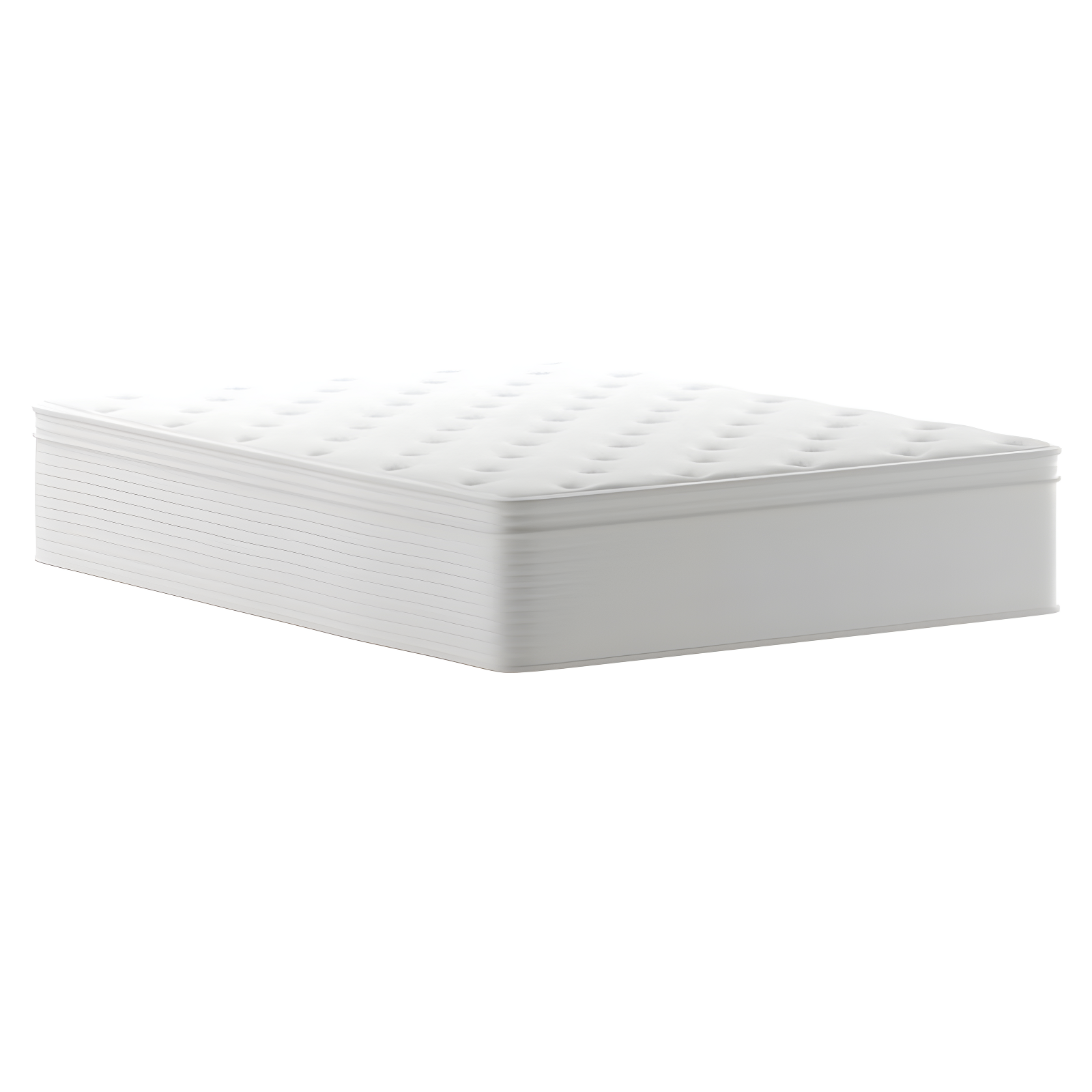 Merrick Lane Queen Size 14" Premium Comfort Euro Top Hybrid Pocket Spring and Memory Foam Mattress in a Box with Reinforced Edge Support