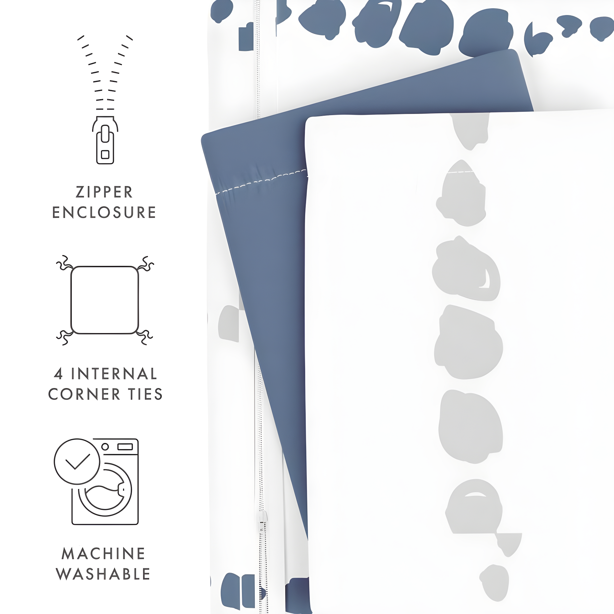 IEnjoy Home Urban Vibe Pattern Reversible Duvet Cover Set