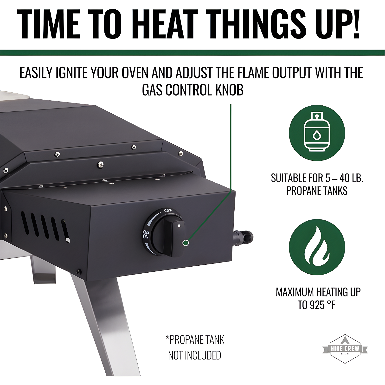 Hike Crew Stainless Steel Free Standing Pizza Oven