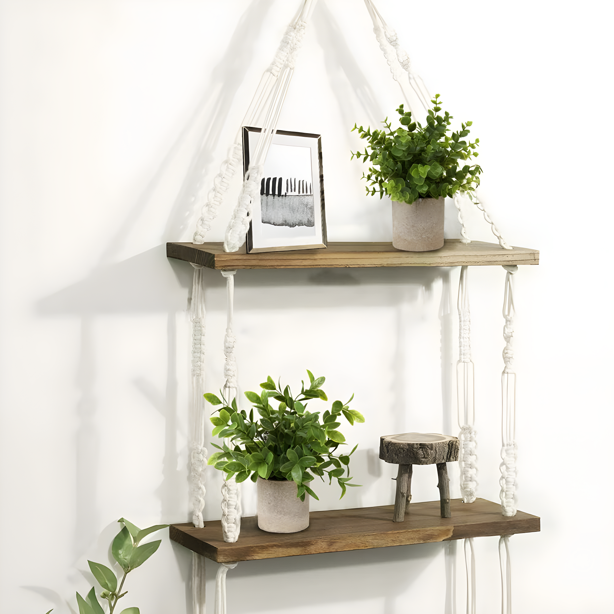 2 Pack Small Fake Plants Eucalyptus Potted Artificial Plants for Shelf Desk Home Bathroom Farmhouse Room Coffee Table Decor