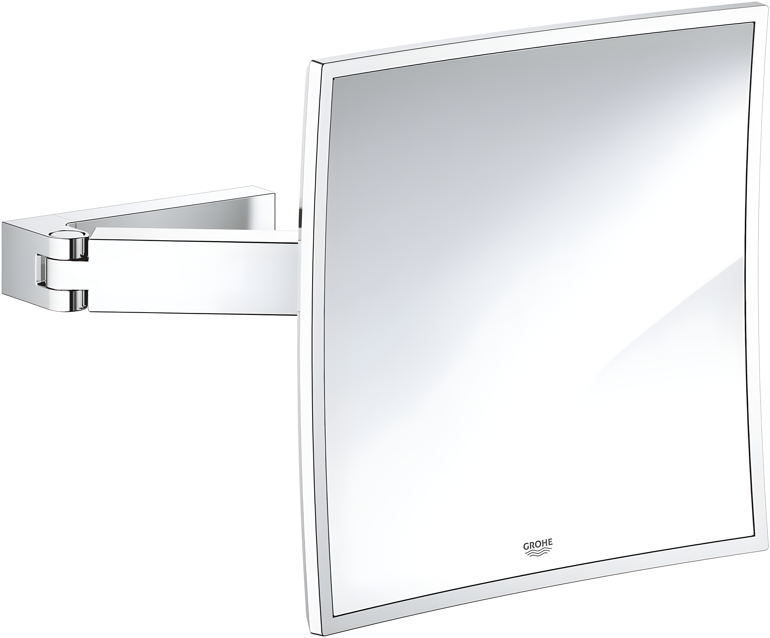GROHE Selection Cube Modern & Contemporary Magnifying Makeup / Shaving Mirror