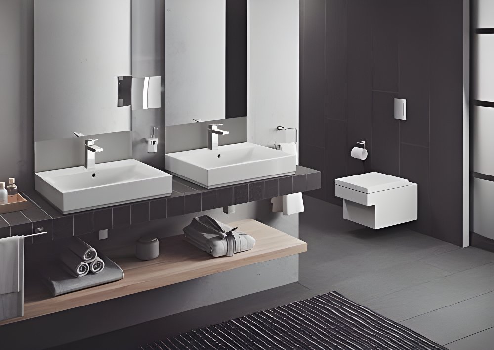 GROHE Selection Cube Modern & Contemporary Magnifying Makeup / Shaving Mirror