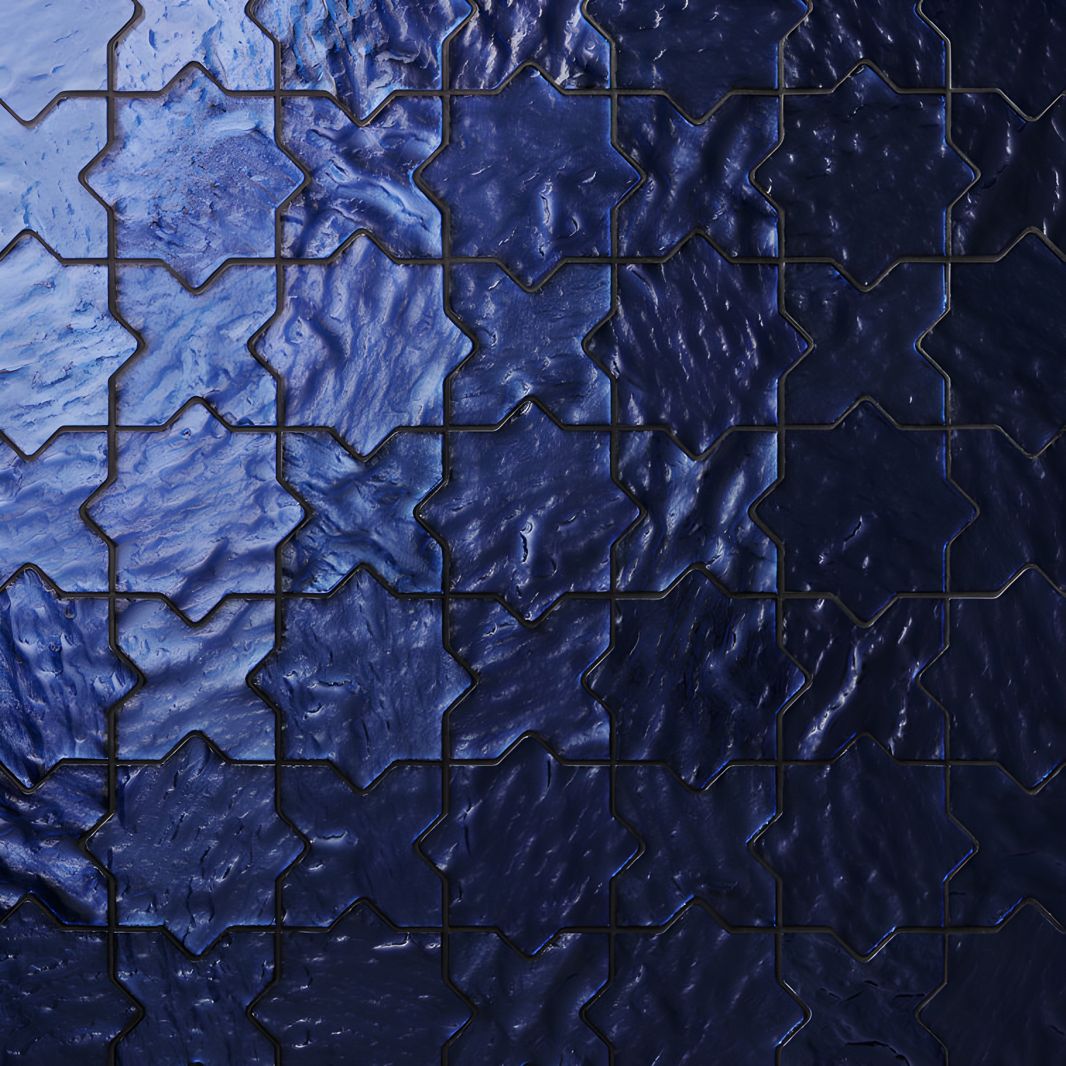 Karma 8.34 In. X 8.34 In. Star Cross Polished Glass Mosaic Wall Tile (0.48 Sq. Ft. / Each)