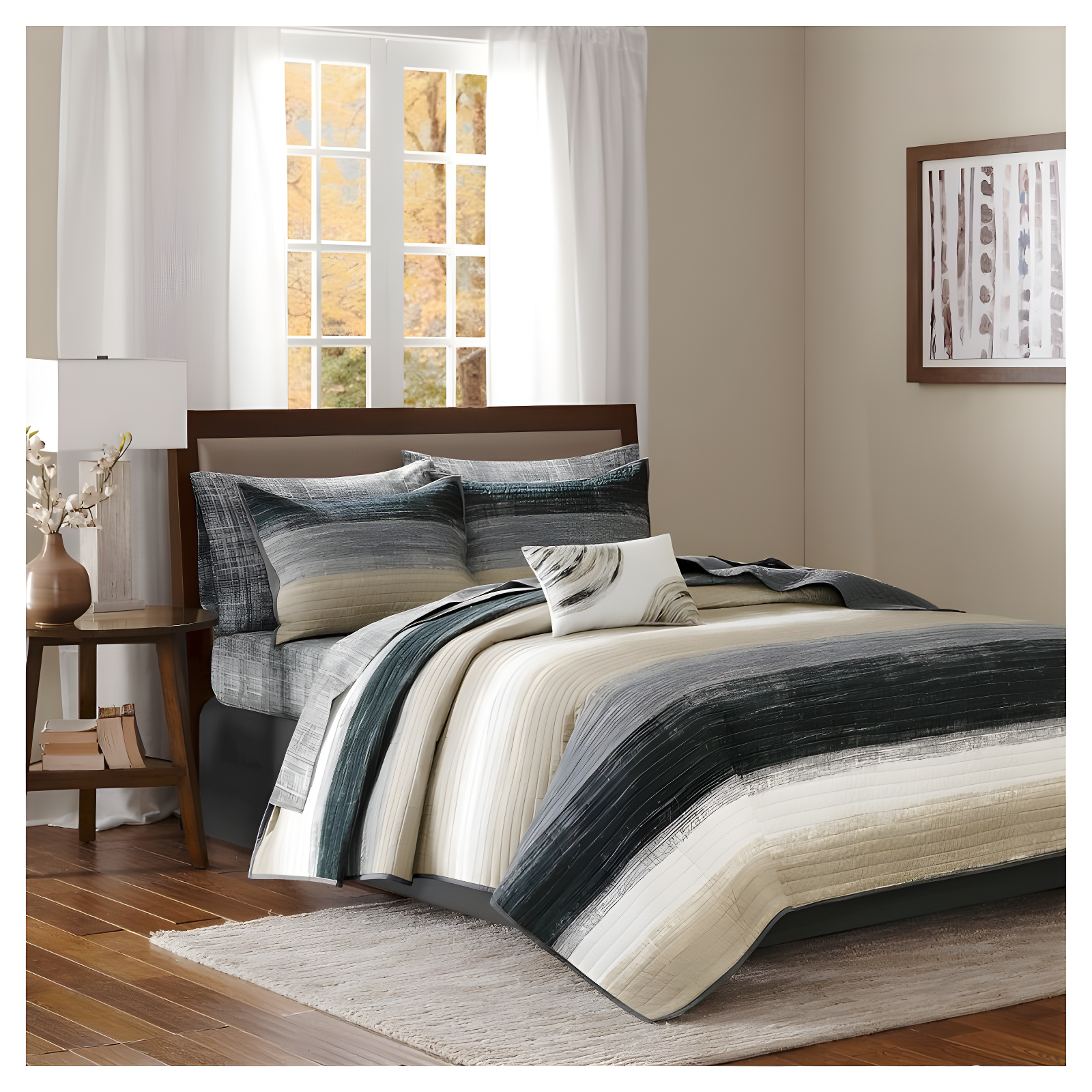 Saben Microfiber Quilt Set with Cotton Bed Sheets