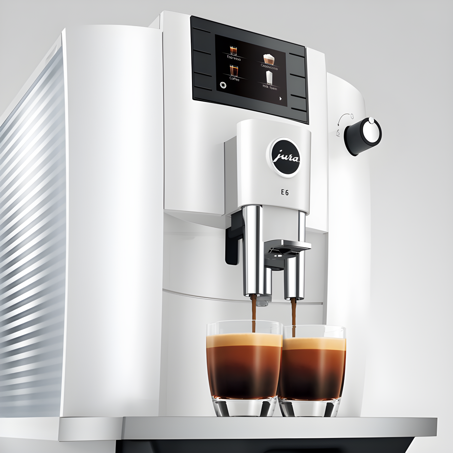 JURA ® E6 Piano White Espresso Machine