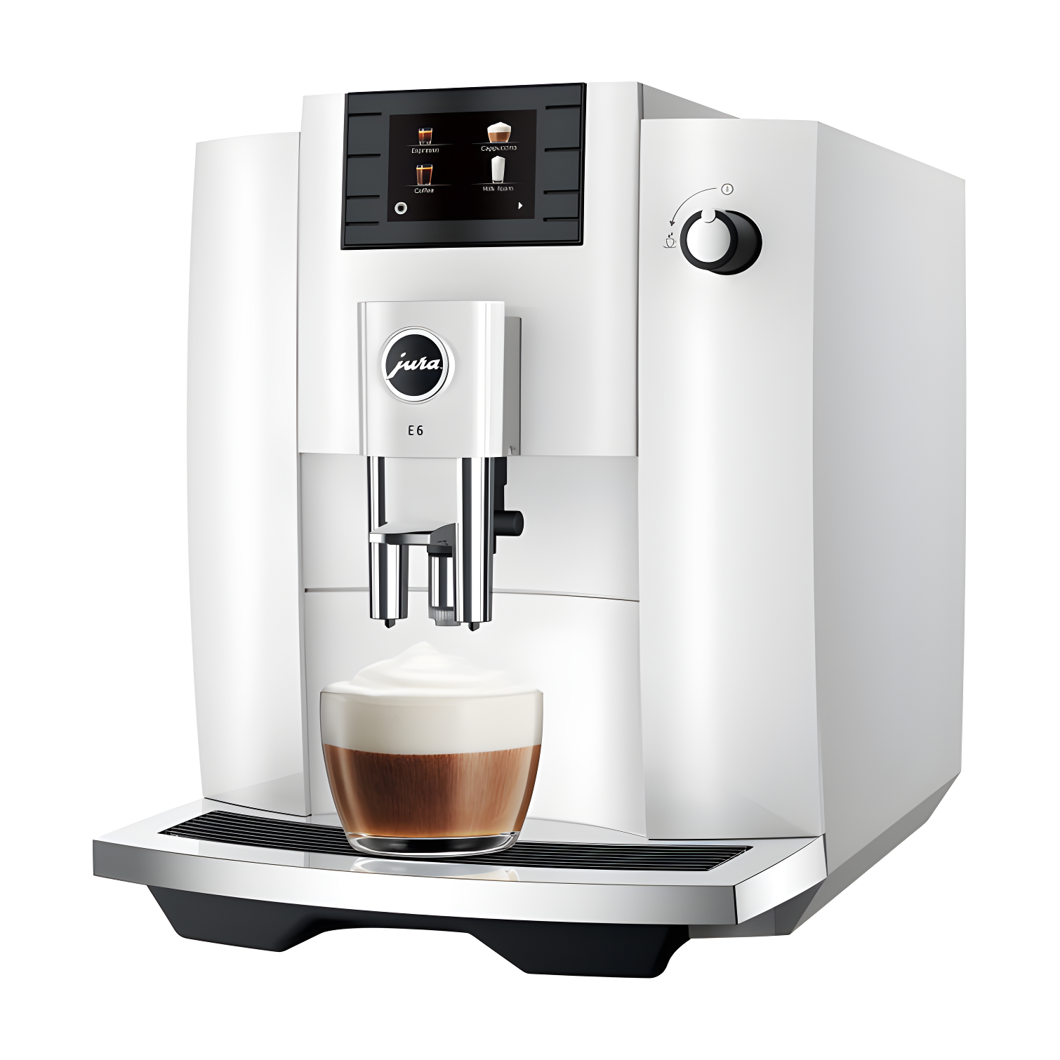 JURA ® E6 Piano White Espresso Machine