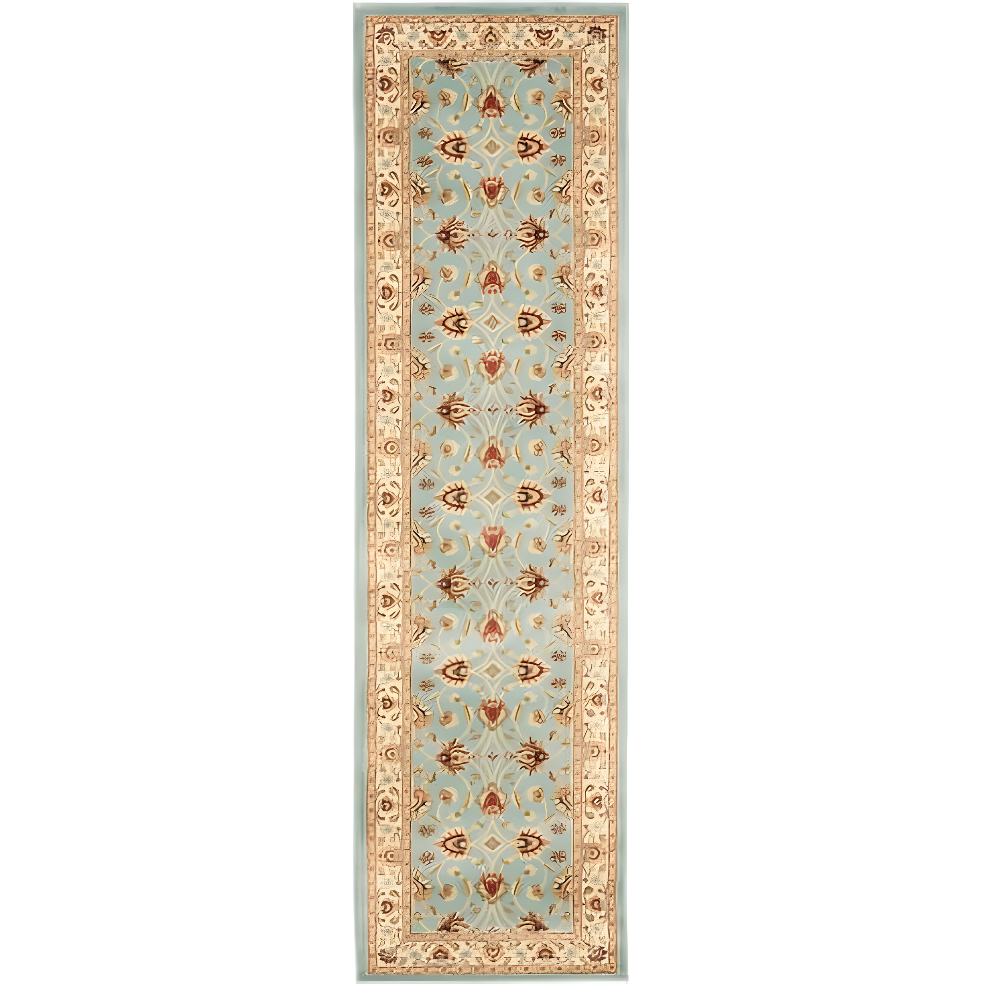 Lyndhurst LNH553 Power Loomed Runner Rug - Blue/Ivory - 2'3"x8' - Safavieh.