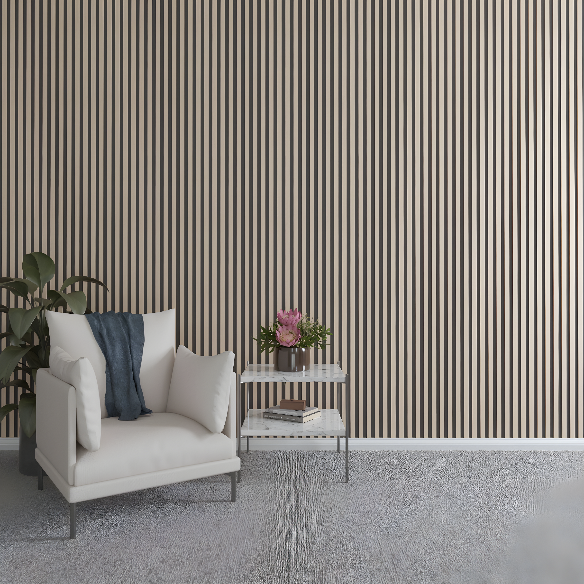 Adjustable Wood Slat Wall Panel Kit