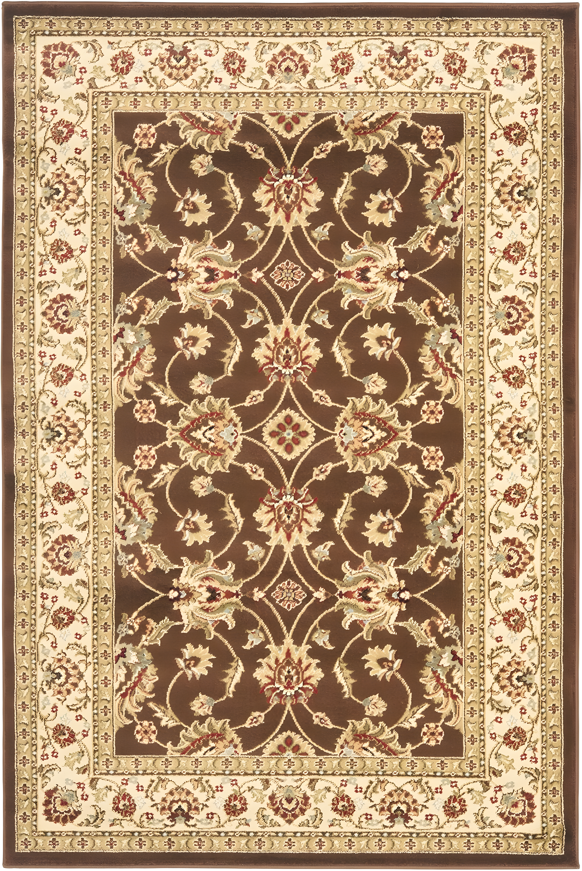 Lyndhurst LNH553 Power Loomed Accent Rug - Brown/Ivory - 3'3"x5'3" - Safavieh.