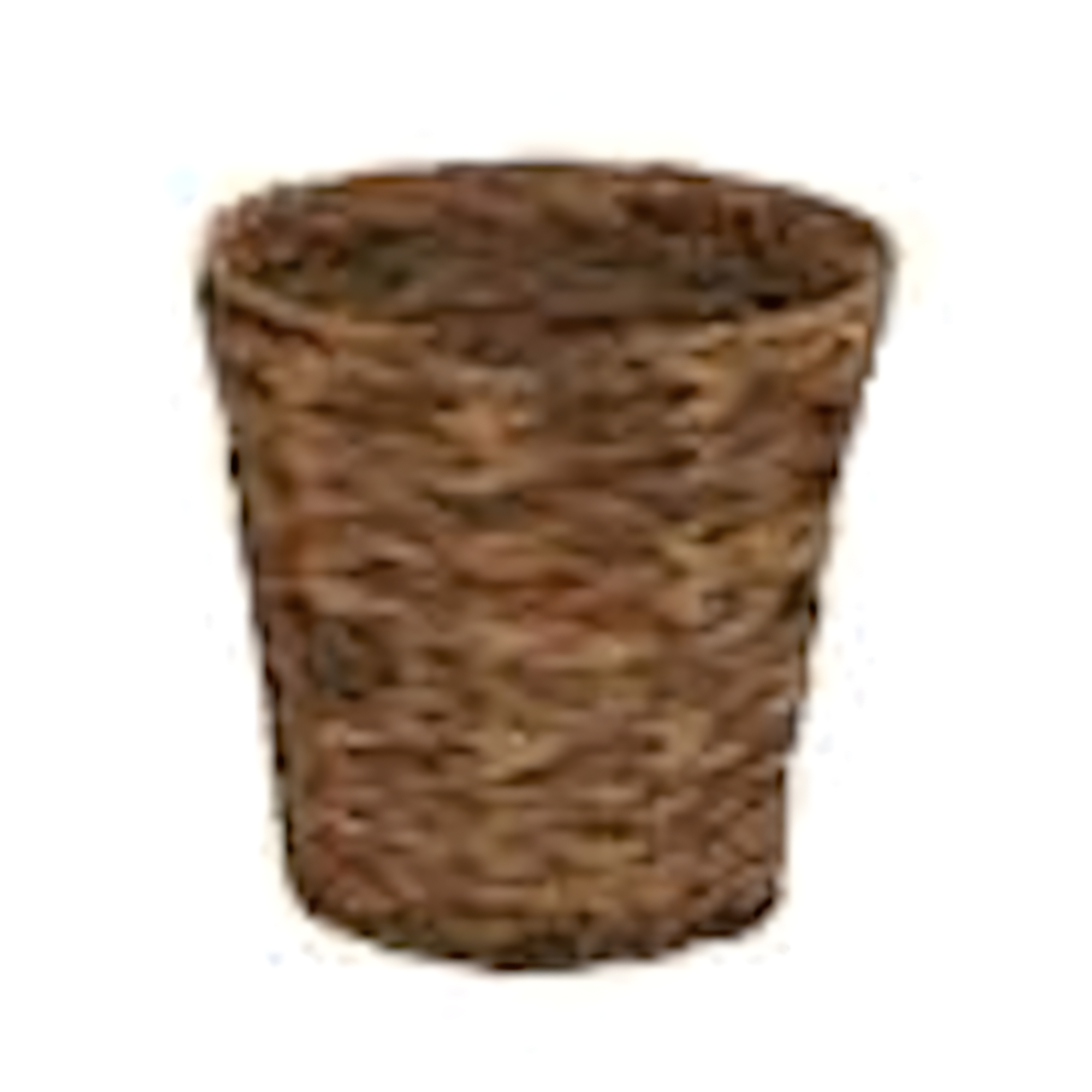 Wicker Waste Basket, Woven Leaf Basket with Wire Frame