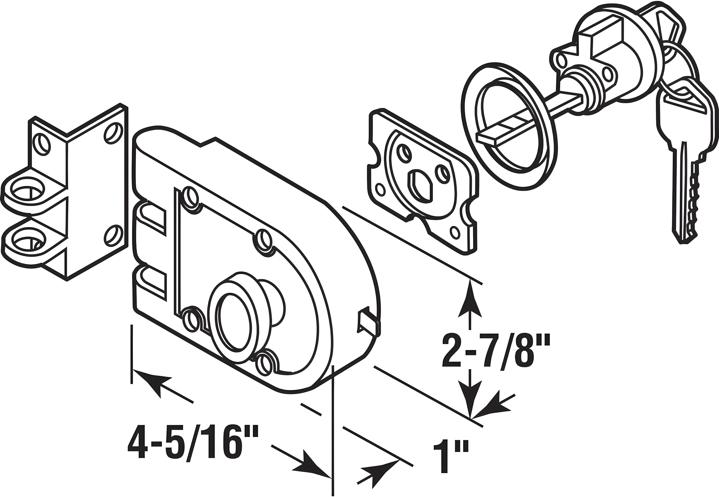 Prime-Line Deadlock  Jimmy-Resistant Design Prohibits Forced Entry by Spreading of Door Frames  Single Cylinder Diecast Metal Lock With a Brass Finish and Angle Strike (Single Pack)