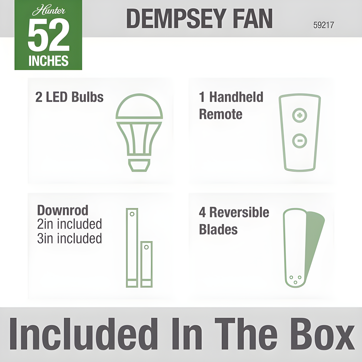 Dempsey 52" 4 - Blade Contemporary Indoor Ceiling Fan with Lights and Remote