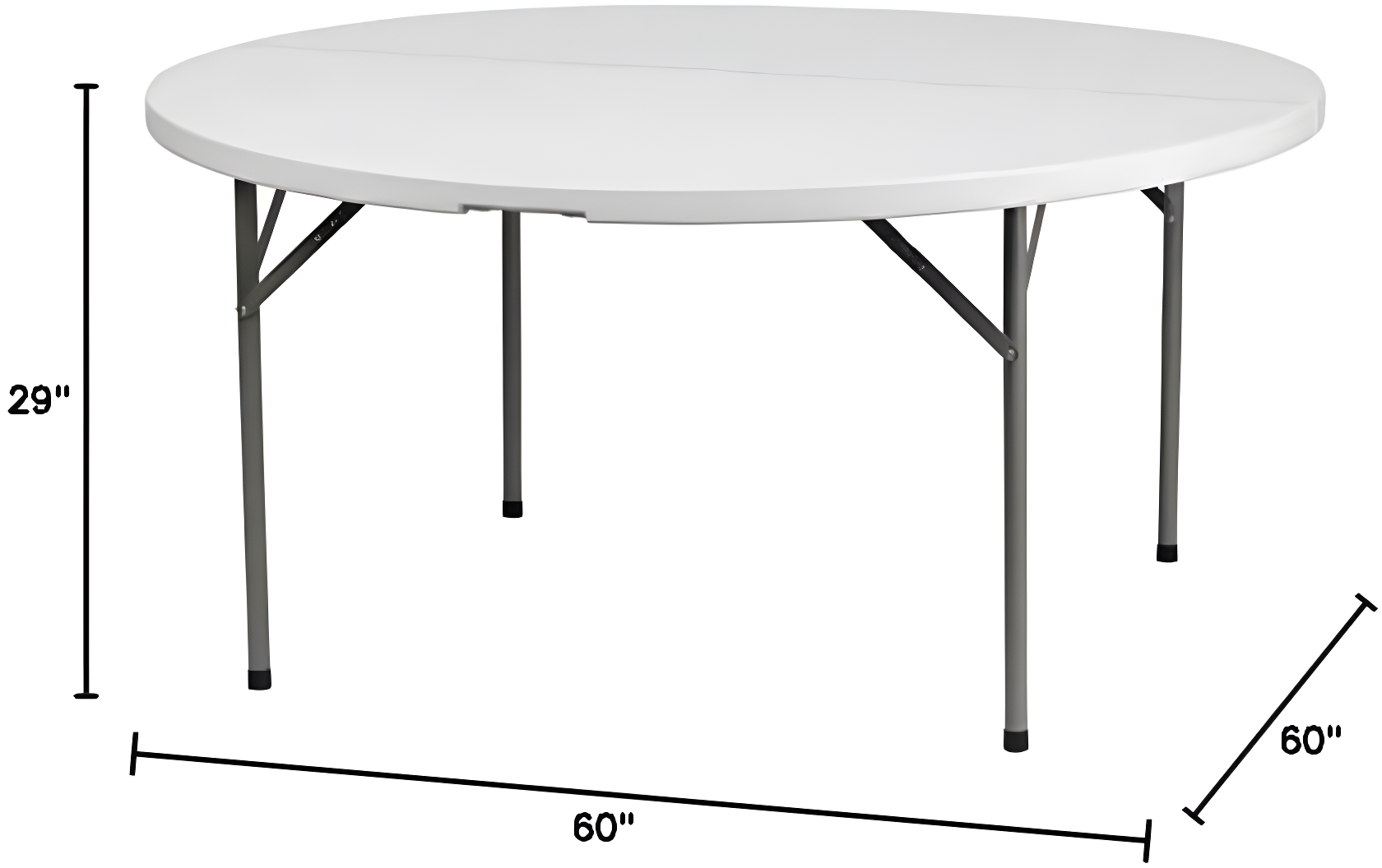 Noah 5' Round Plastic Event Folding Table by Flash Furniture