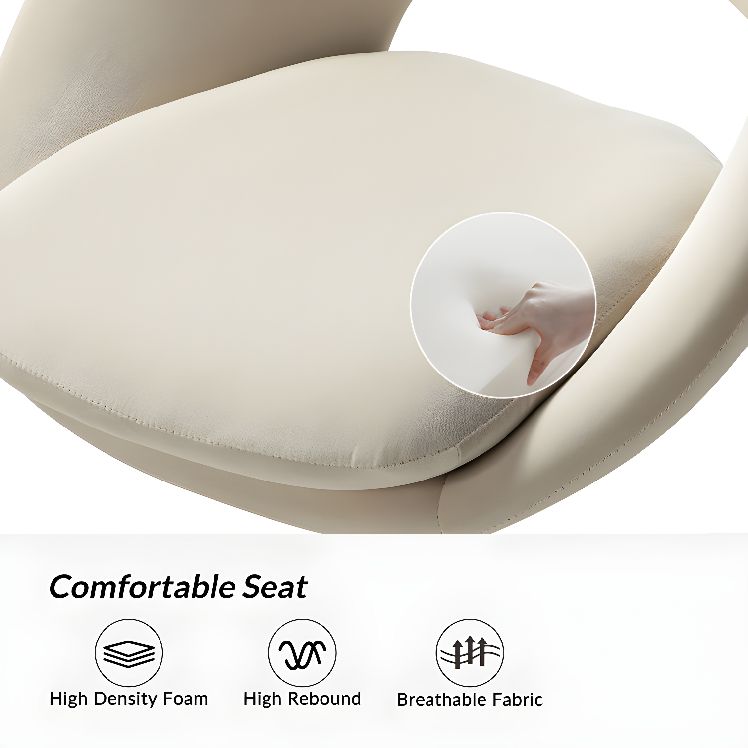 Louise Velvet Modern Task Chair with Ergonomic Design