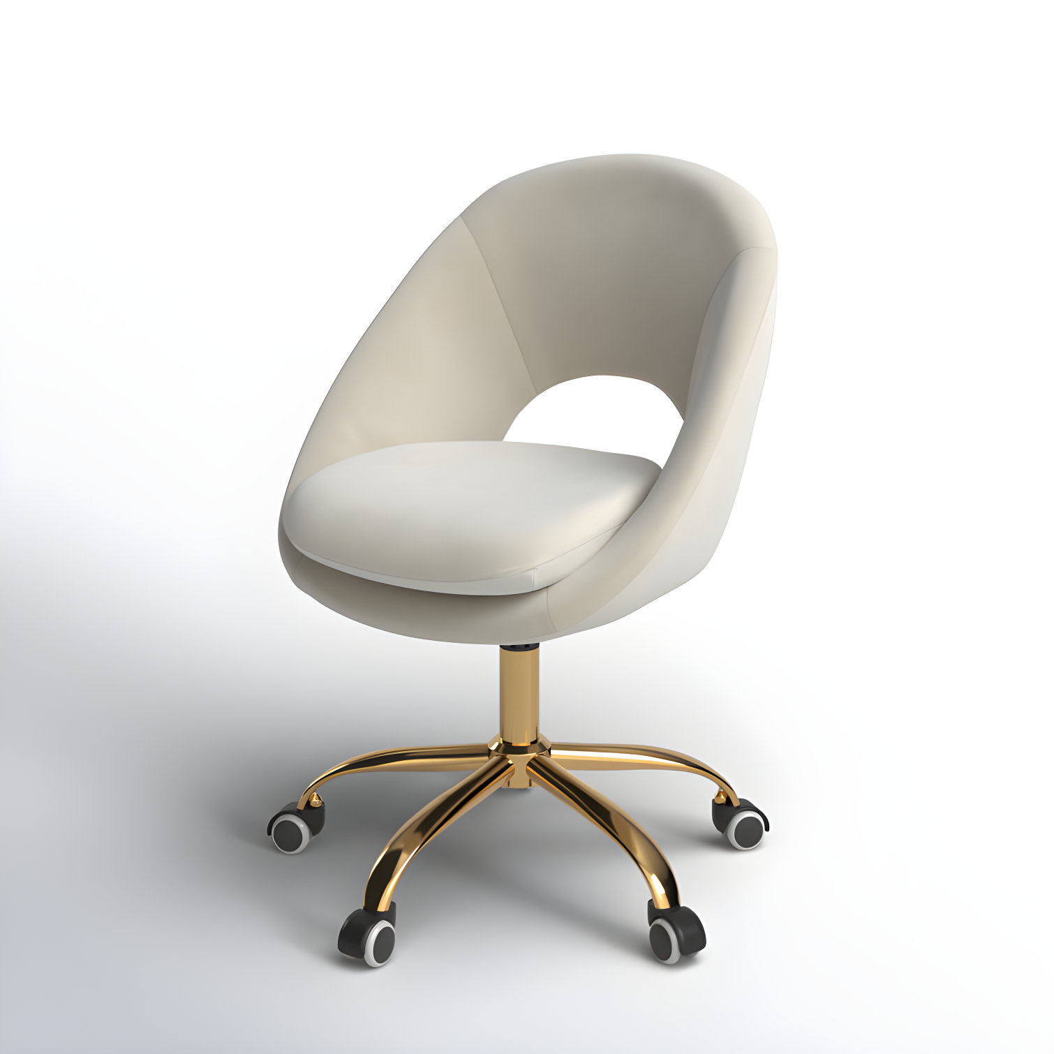 Louise Velvet Modern Task Chair with Ergonomic Design