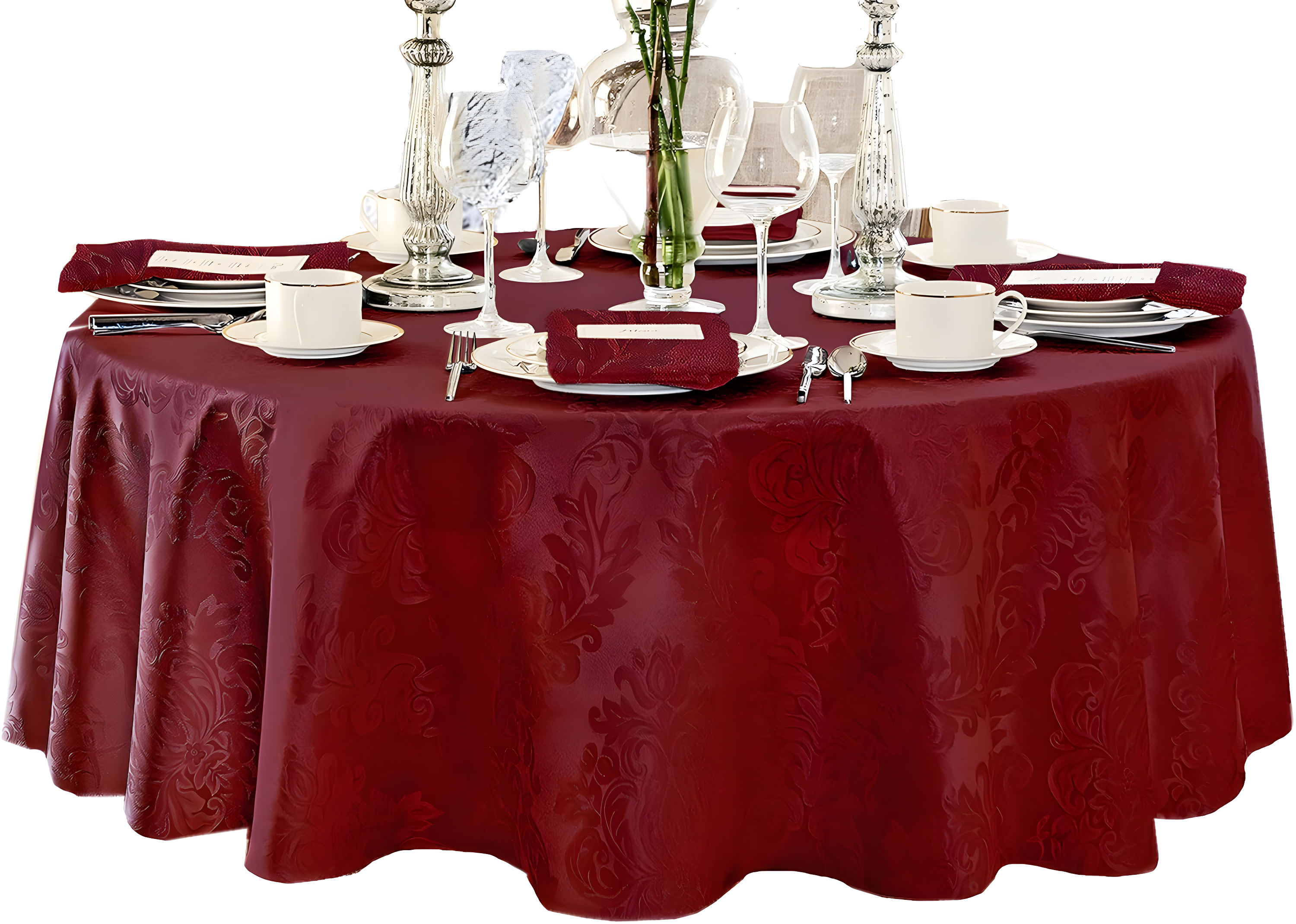 Ophelia & Co. Burchfield Floral Jacquard Round Polyester Tablecloth