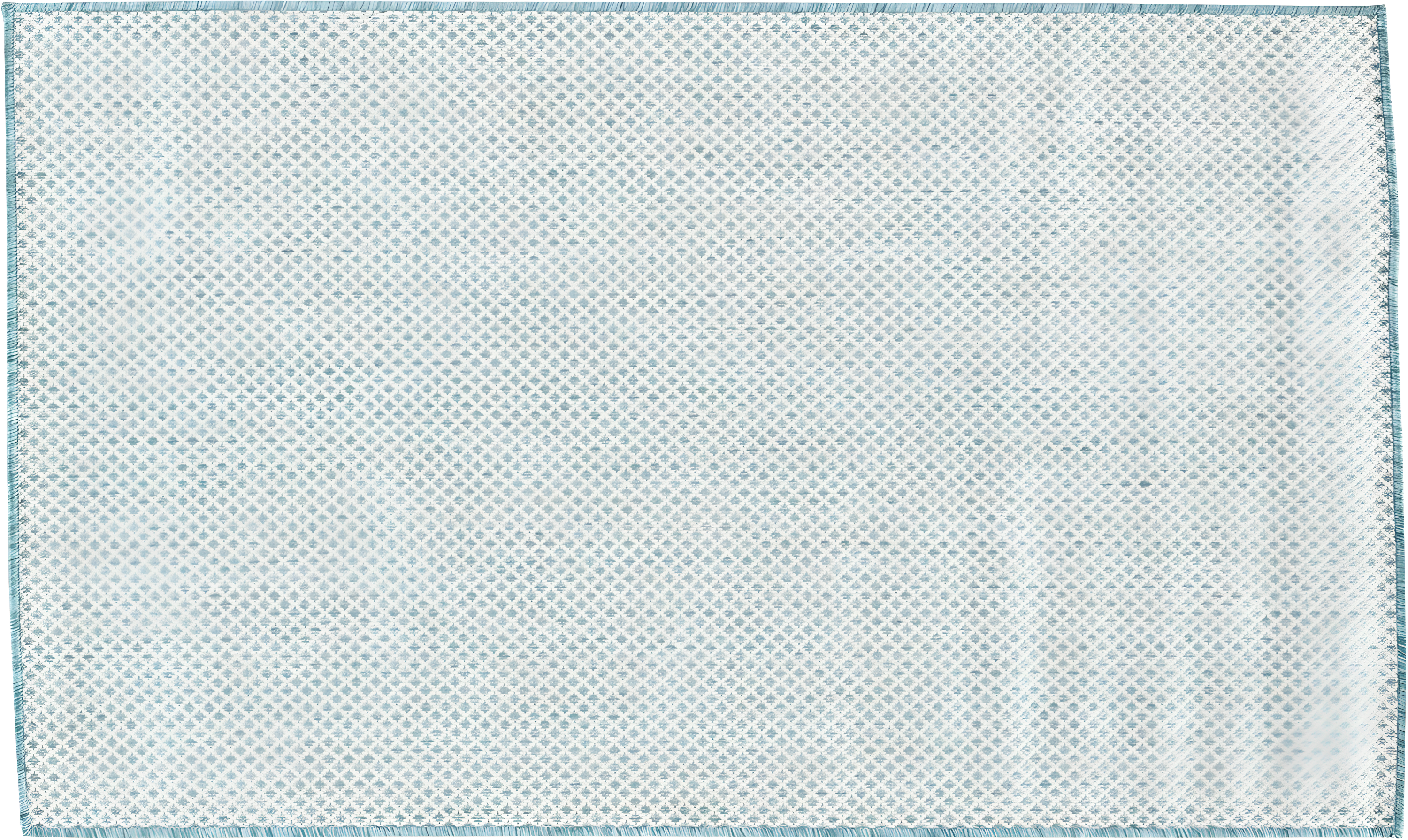 Nourison Courtyard COU01 Indoor/outdoor Area Rug - Ivory Aqua 3' x 5'