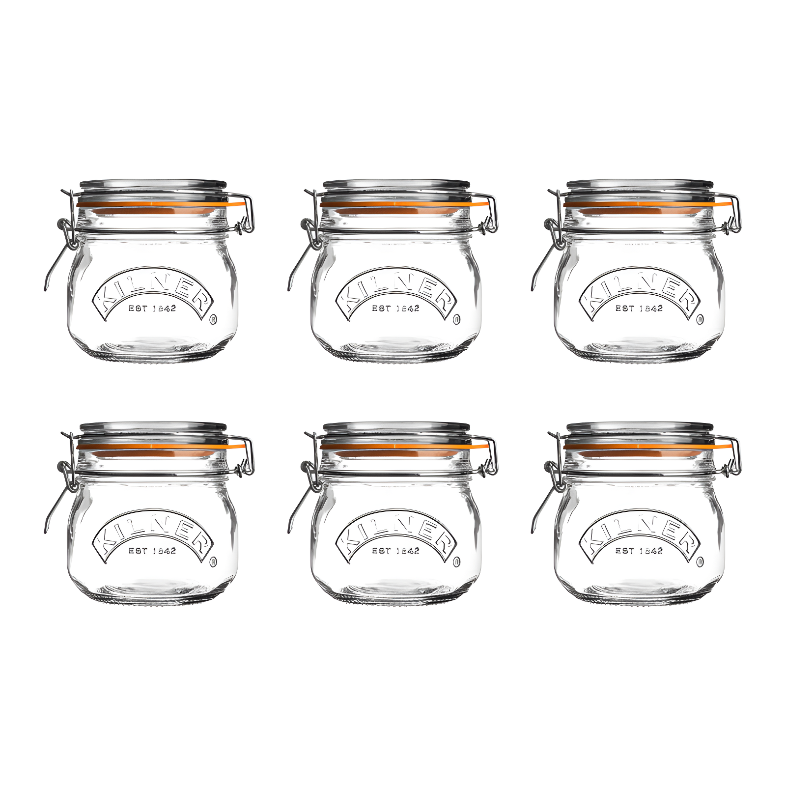 Kilner® 17-Oz. Round Clip-Top Jars, Set of 6