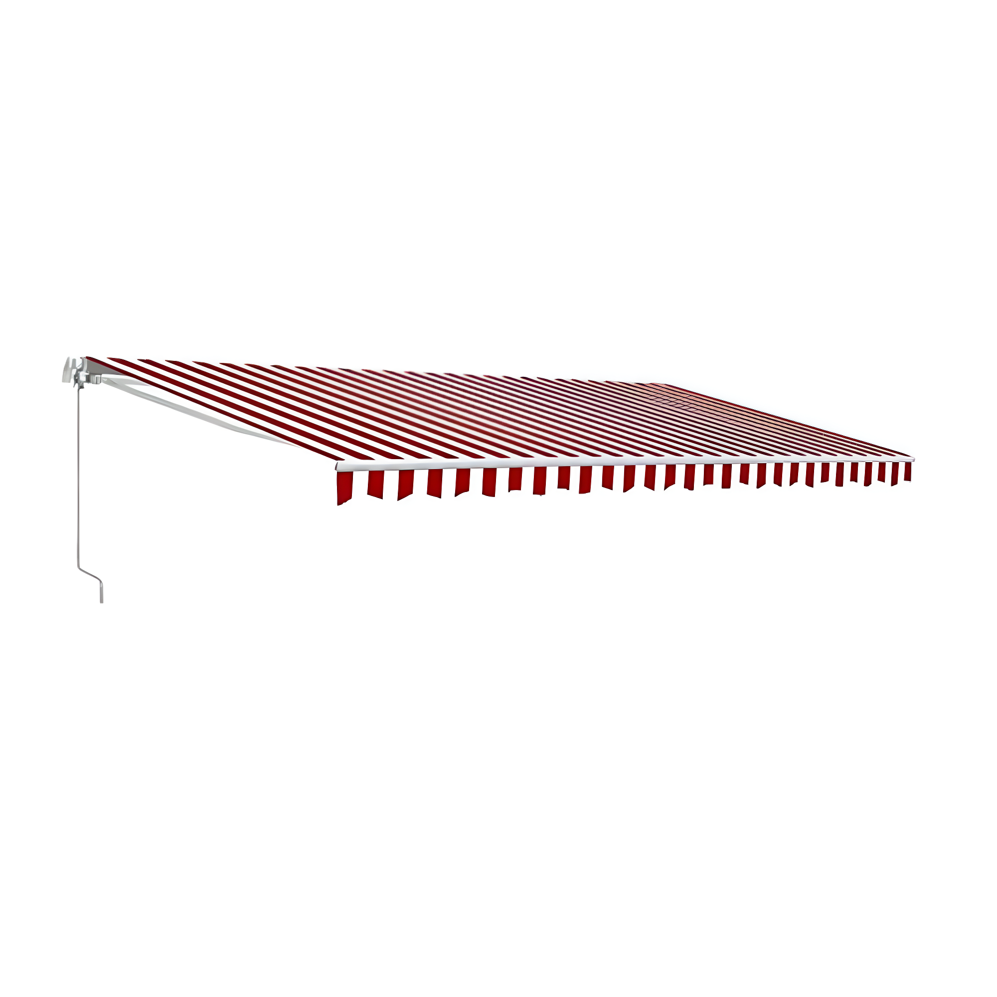 Motorized Retractable White Frame Patio Awning