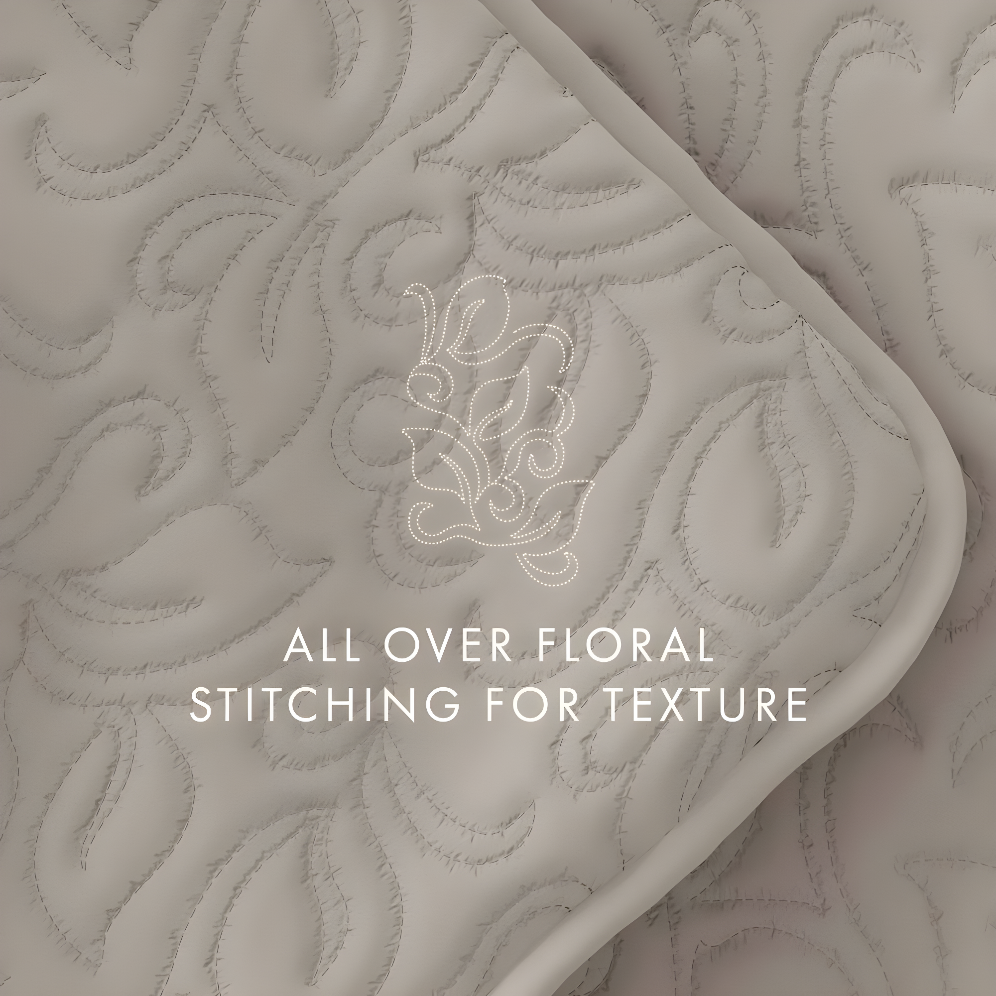 Becky Cameron Becky Cameron Elegant Floral Stitching Quilt Set