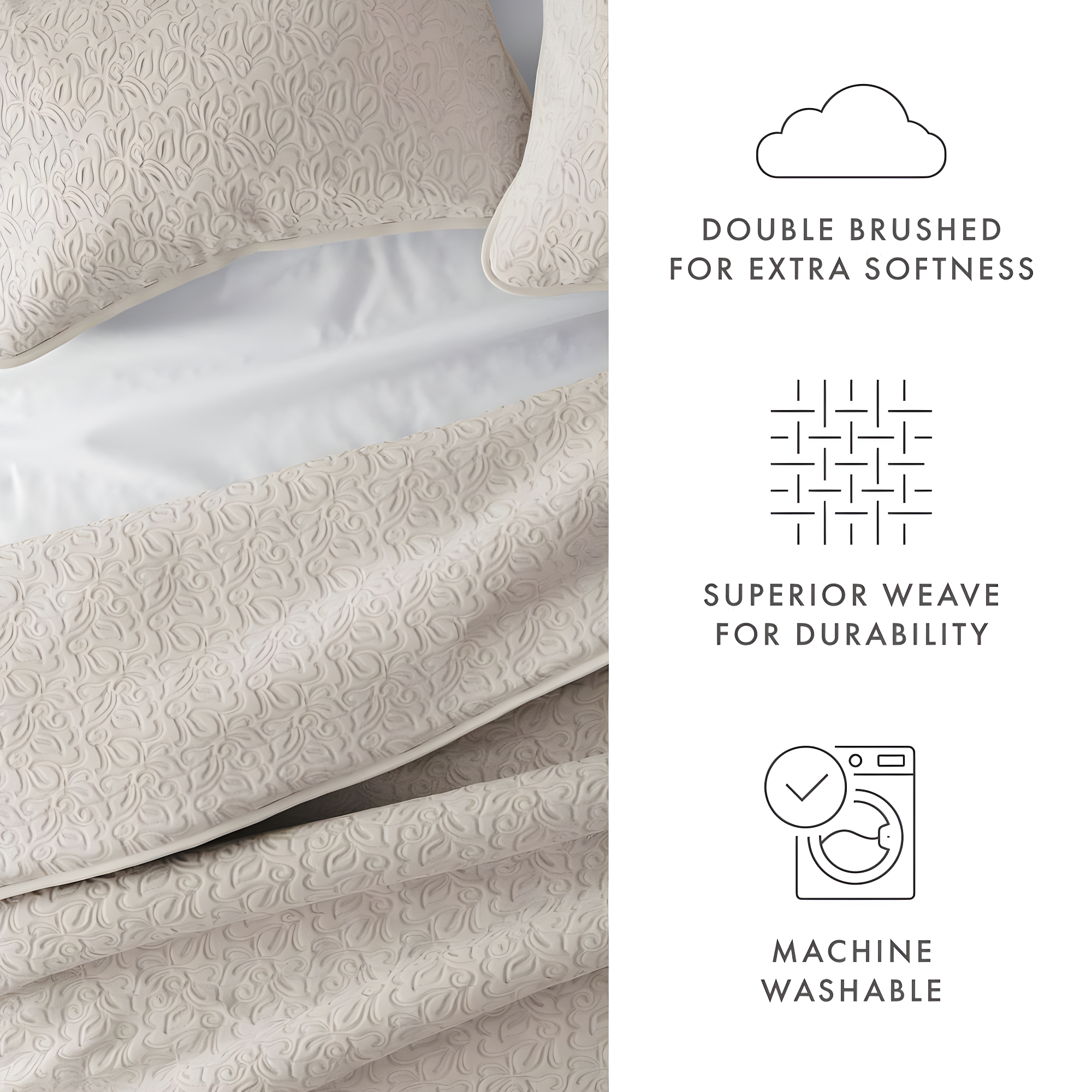 Becky Cameron Becky Cameron Elegant Floral Stitching Quilt Set