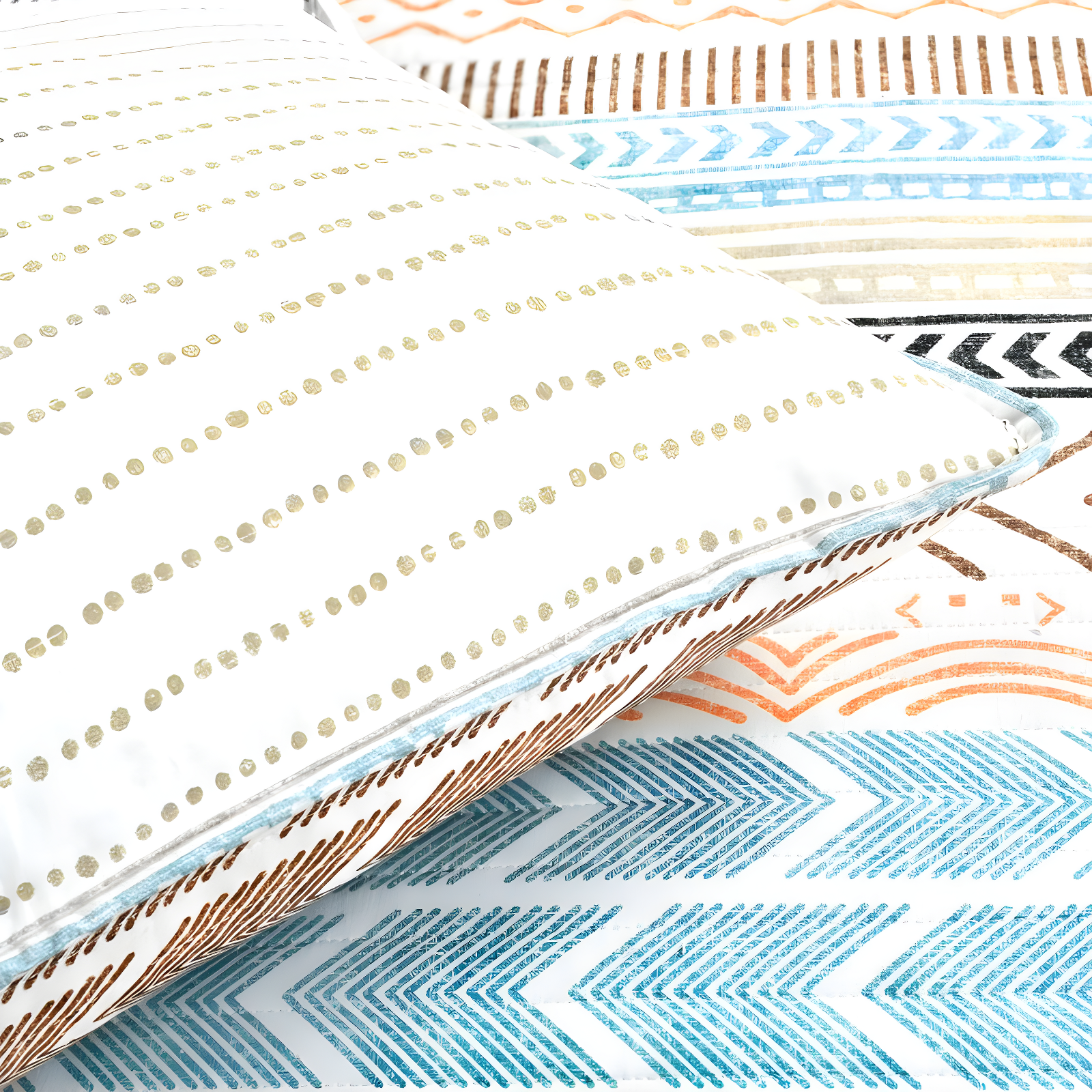 Hygge Geo Reversible Contemporary 3-Piece Quilt Set