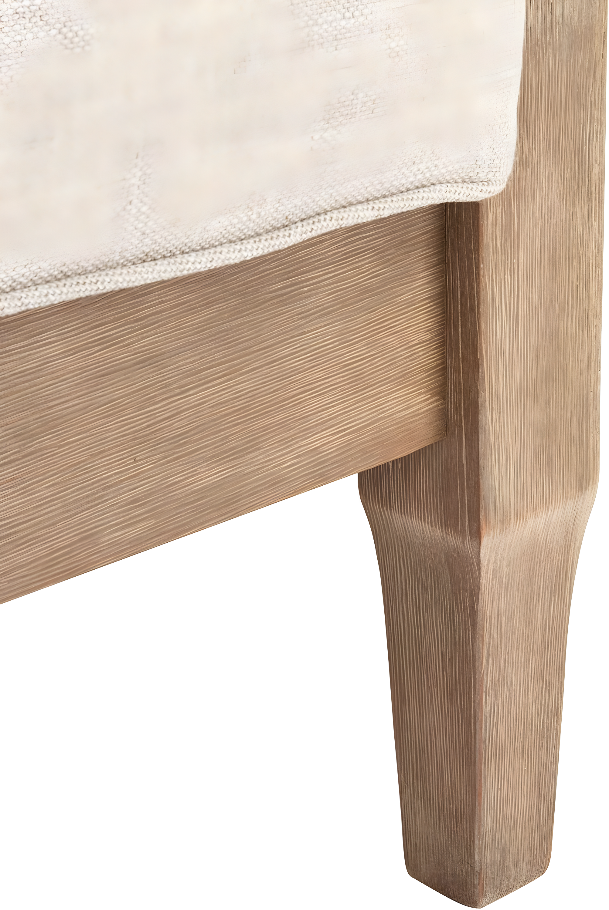 Ssafavieh Martinique Coastal Eucalyptus Wood Solid Print Armchair, Natural / Beige
