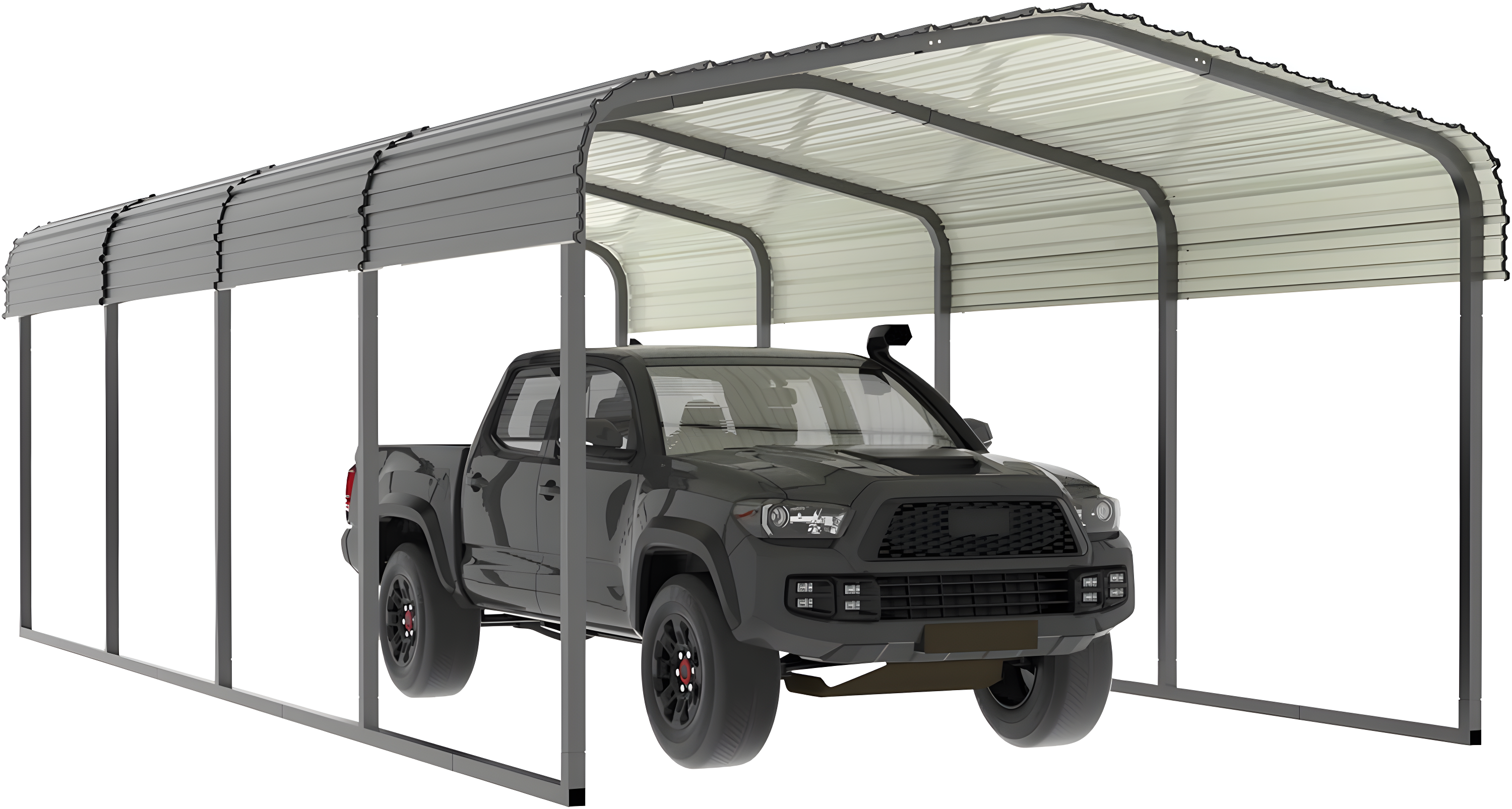 Veikous Steel Carport, Galvanized Multiple Sizes