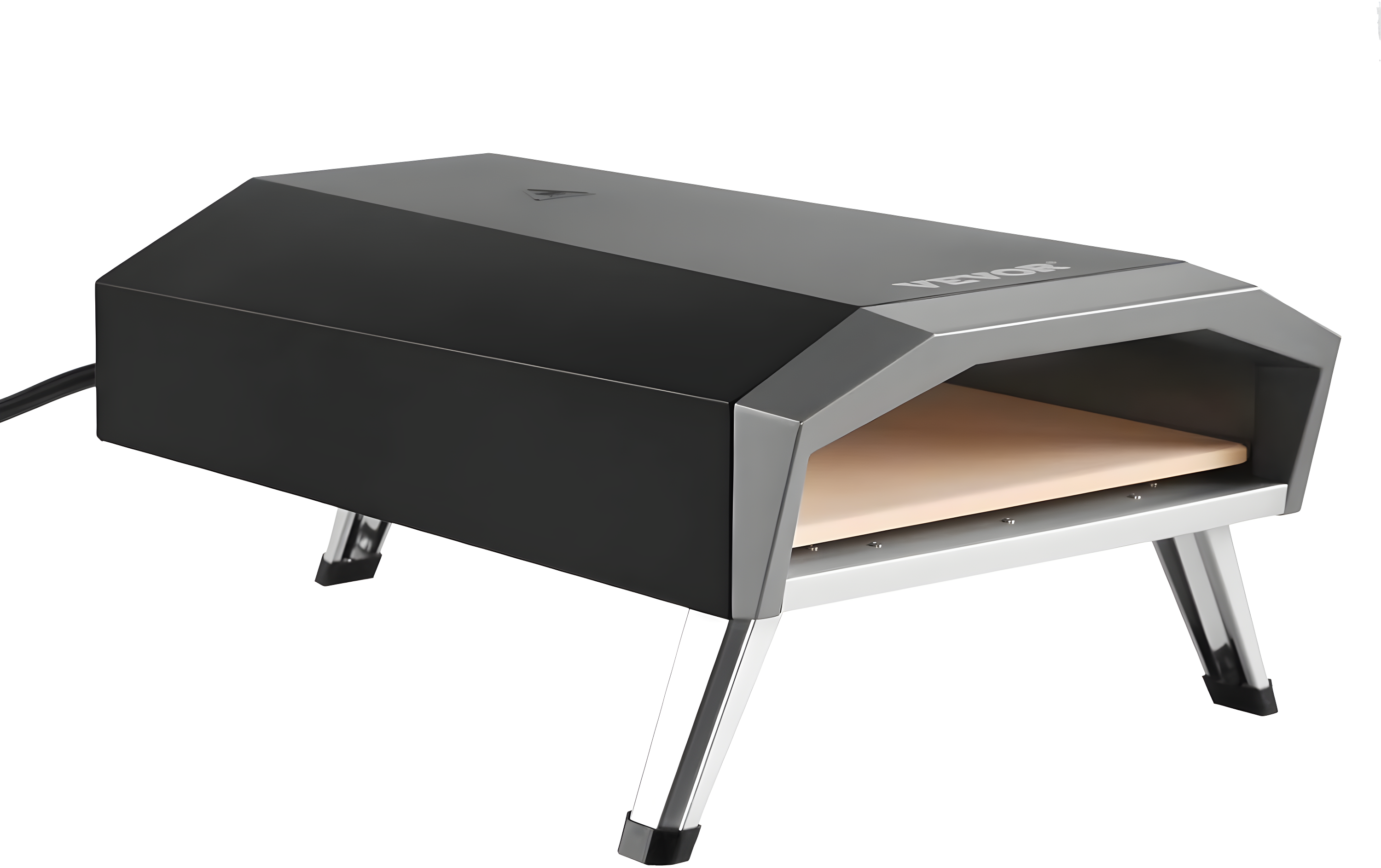 Choco Moon 13" Portable Gas Pizza Oven, Outdoor Propane Pizza Maker with Stainless Steel Construction & Pizza Stone, Perfect for BBQ Camping & Picnics, CSA Certified, Black