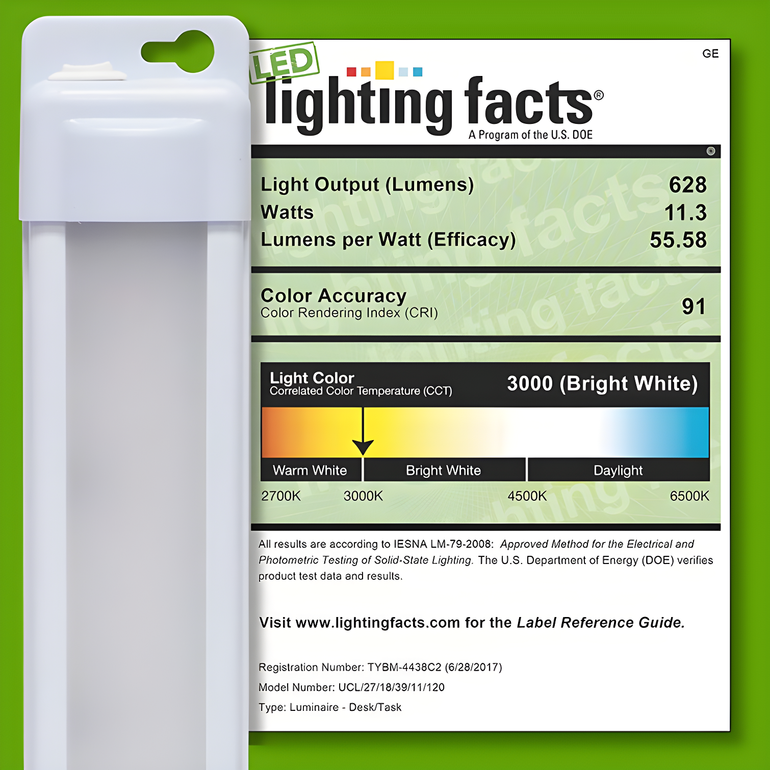 Enbrighten 18-inch Plug-In Linkable LED Under Cabinet Light Fixture