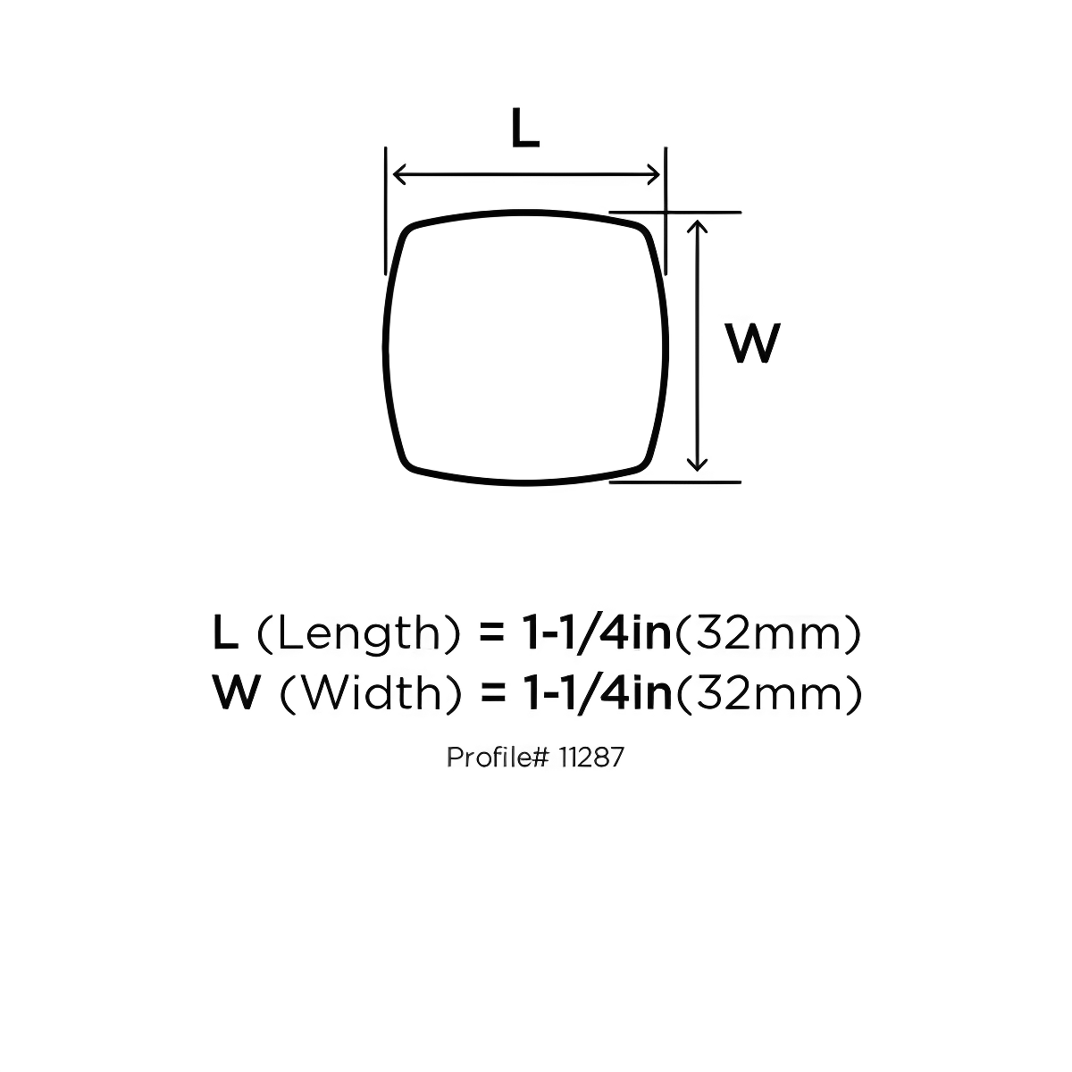 Stature Square Cabinet Knob
