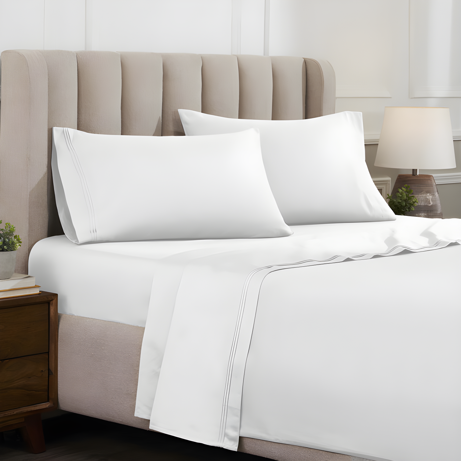 1500 Thread Count Egyptian-Quality Cotton Deep Pocket Sateen Sheet Set by Superior