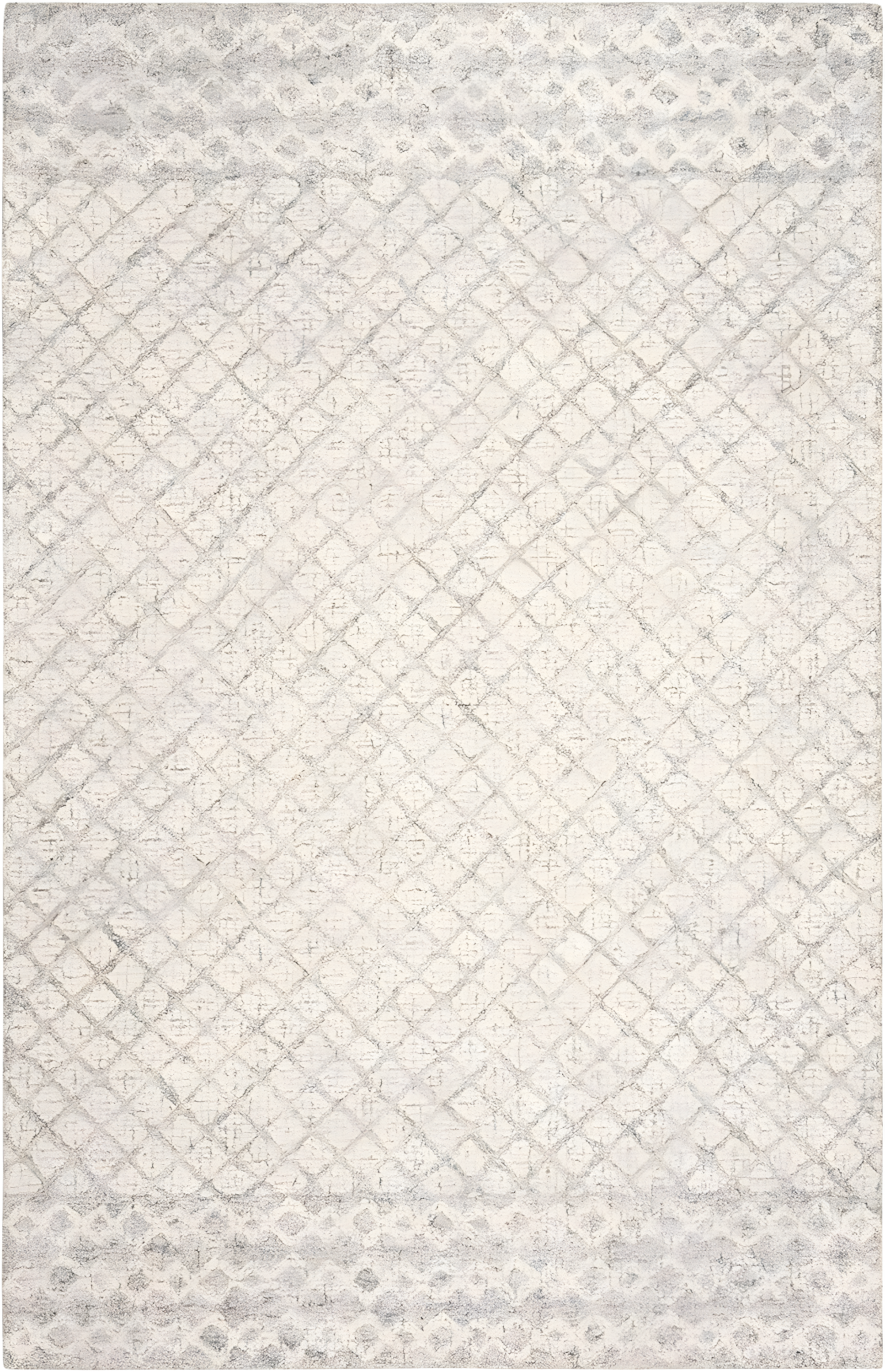 Abstract ABT203 Handmade Indoor Area Rug - Ivory/Grey - 4'x6' - Safavieh
