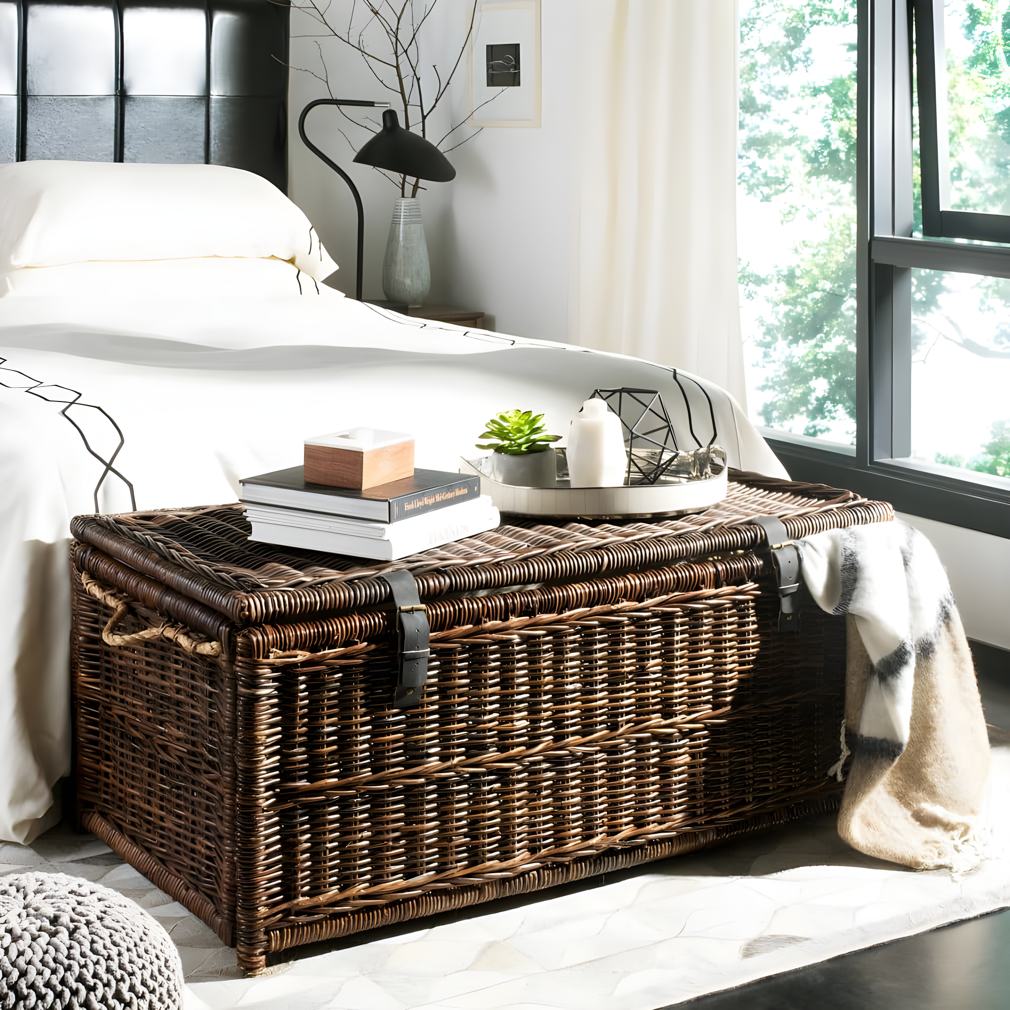 happimess Caden 46" Wicker Storage Trunk