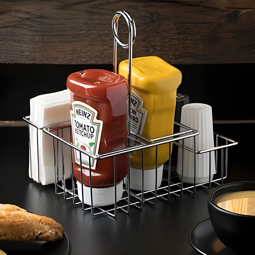 G.E.T. Tabletop Caddies - 4 Compartment Condiment Caddy