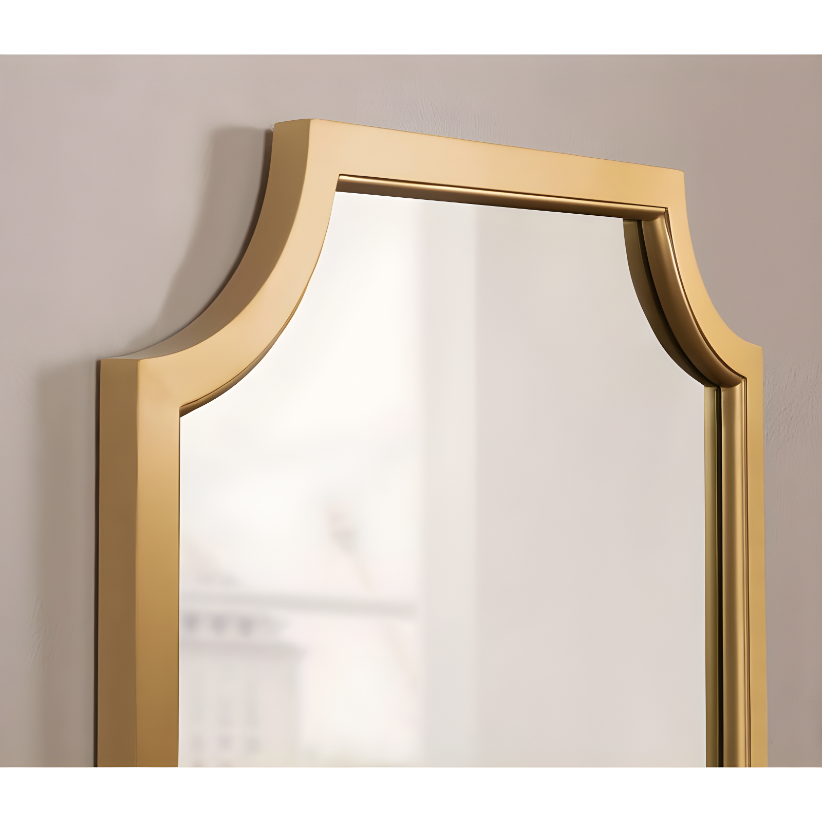 Kate & Laurel All Things Decor 24"x24" Hogan Framed Scallop Wall Mirror Gold: Modern Square No Assembly Required