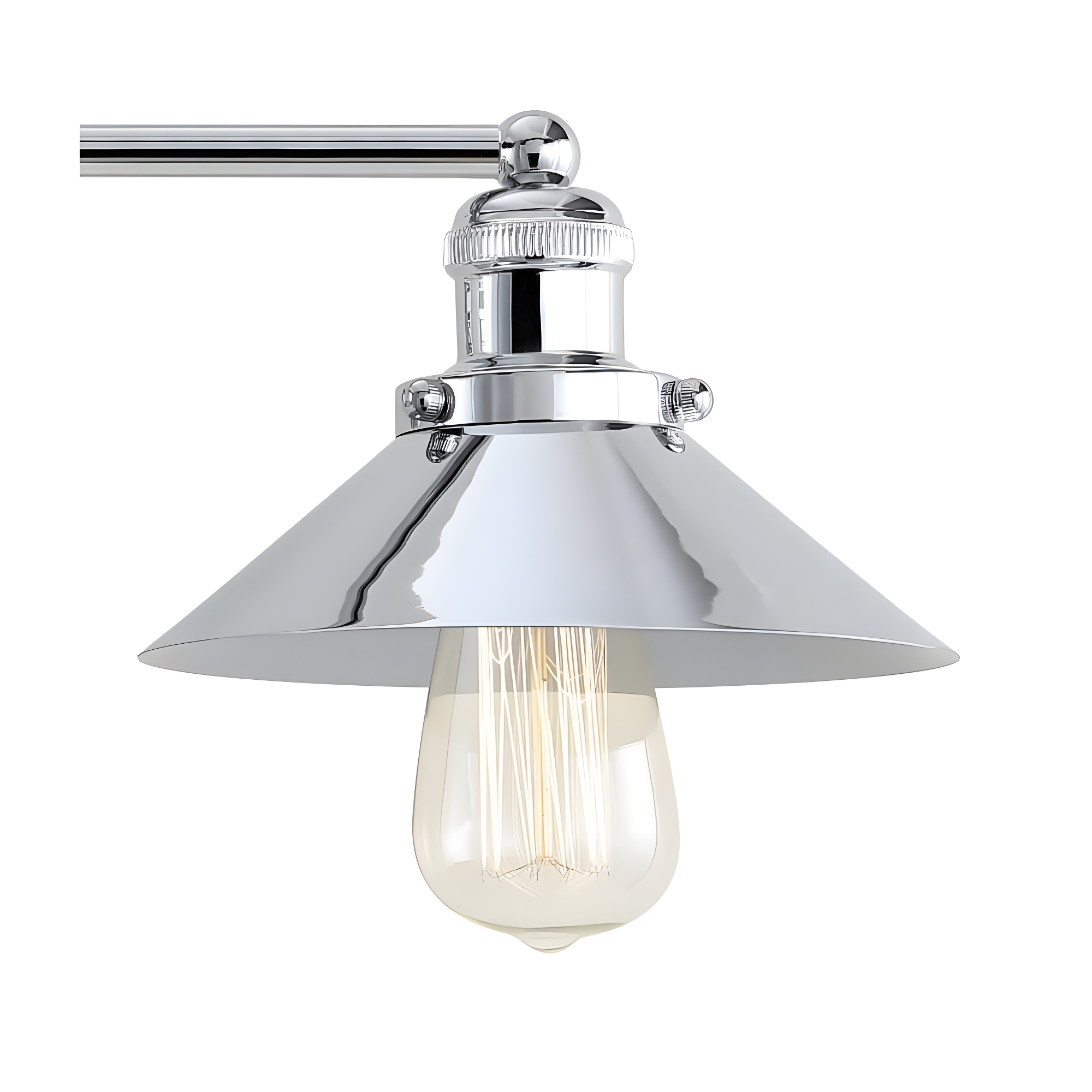 July 7.75" Metal Shade Sconce, Chrome