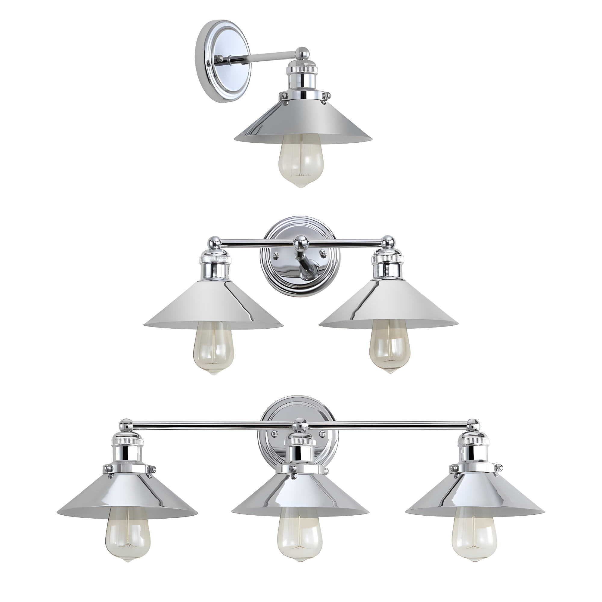 July 7.75" Metal Shade Sconce, Chrome